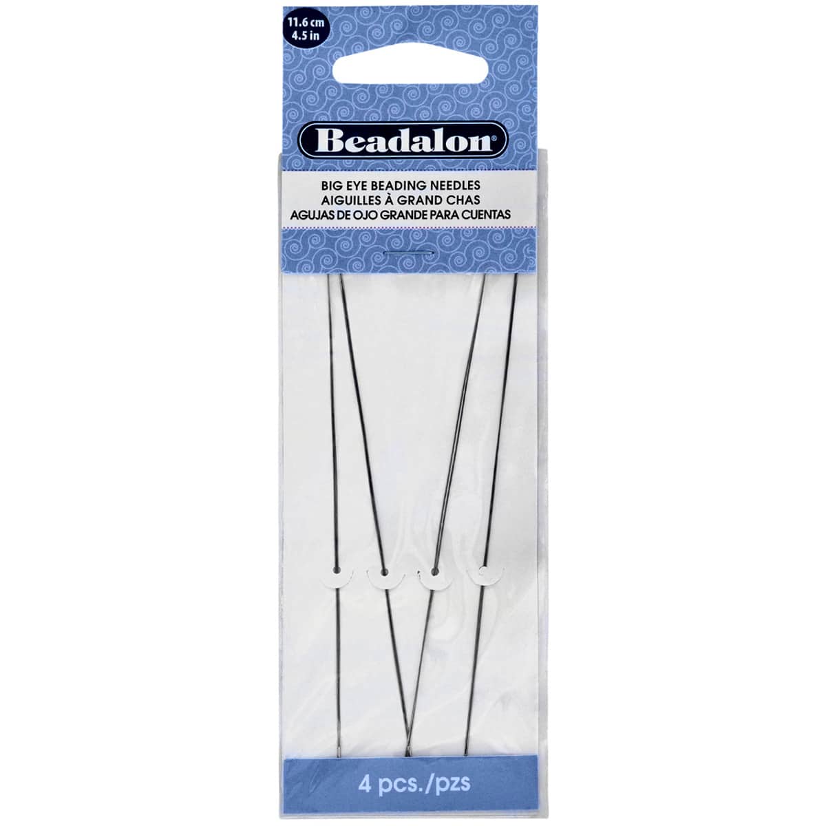 12 Packs: 4 ct. (48 total) Beadalon® 4.5" Big Eye Beading Needles