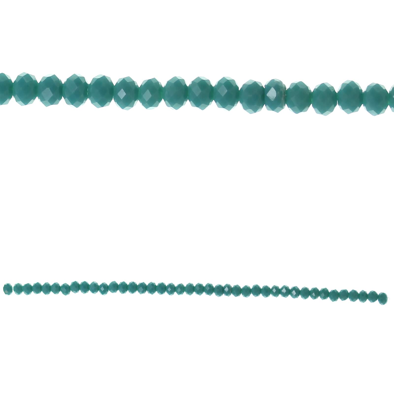 Sterling Silver 11x15.5mm Teal Faceted Glass Bead