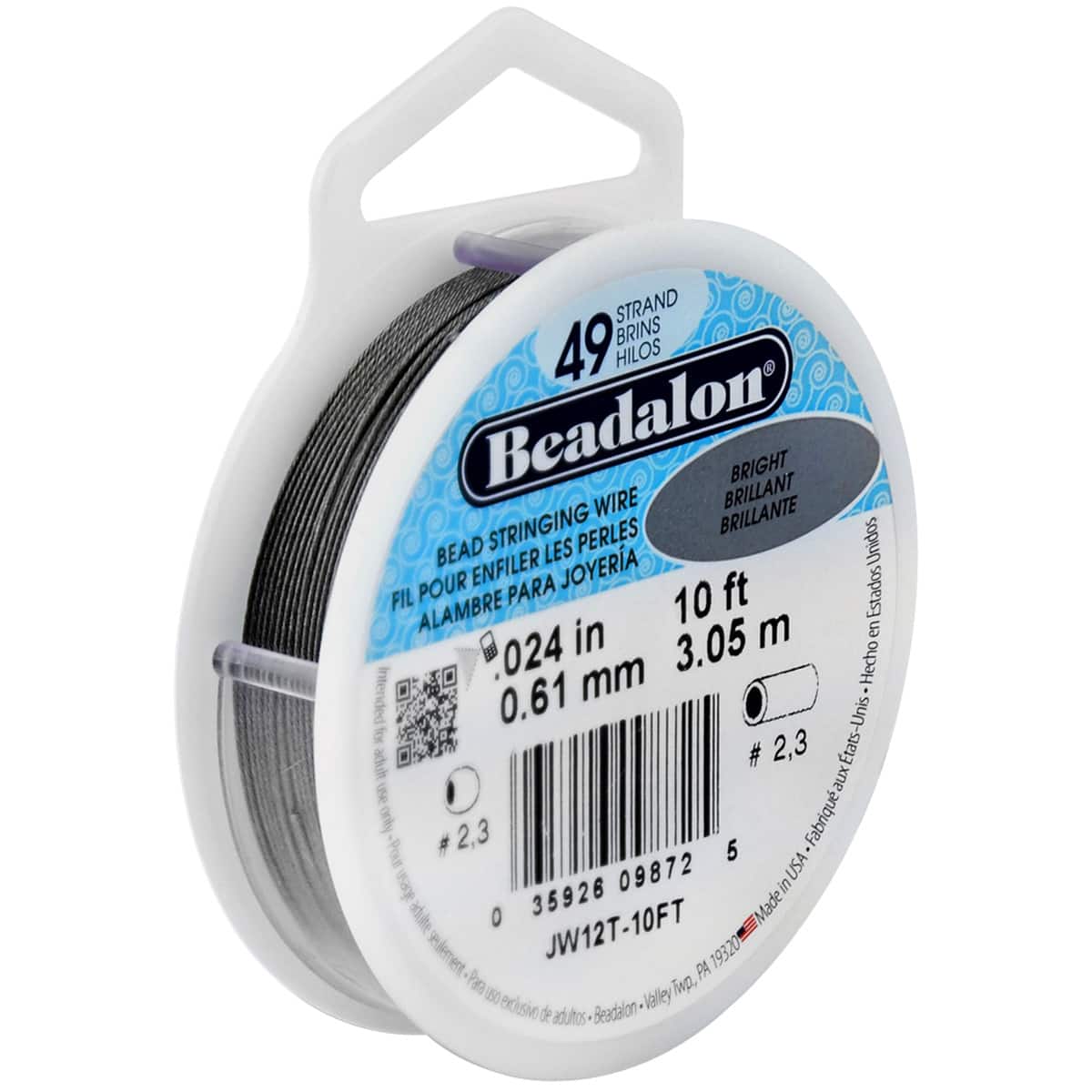 12 Pack: Beadalon® 49 Strand Bright Bead Stringing Wire