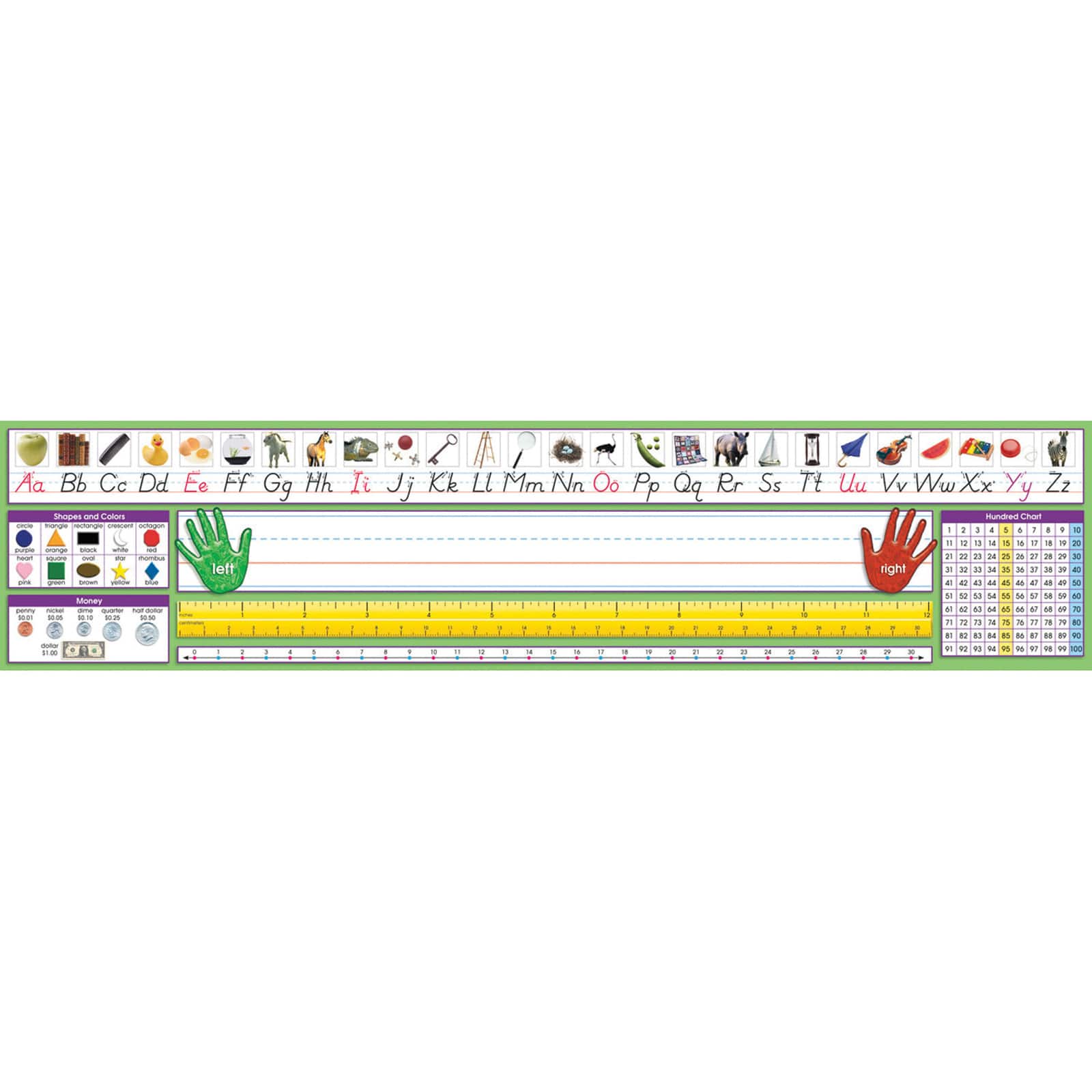 Primary Modern Manuscript Desk Plates, Set of 36