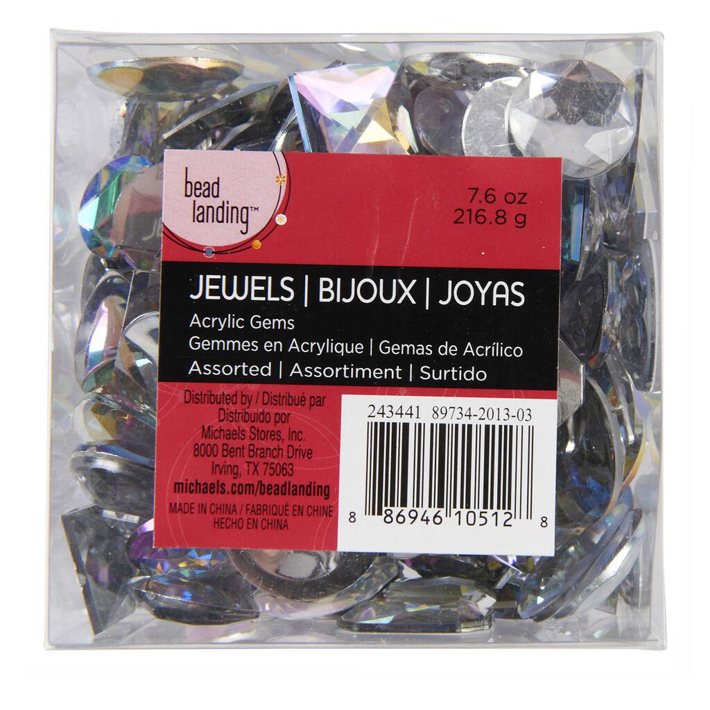 Bead Landing™ Acrylic Gems, Large AB Assorted