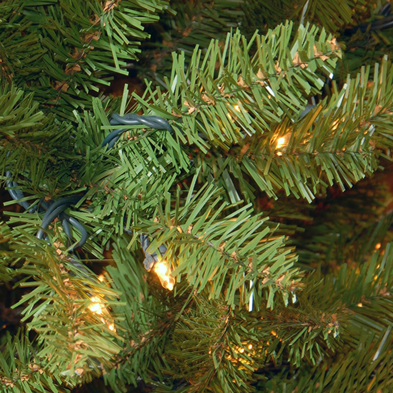 7 ft. Pre-lit Kingswood Fir Pencil Artificial Christmas Tree, Multicolor Lights