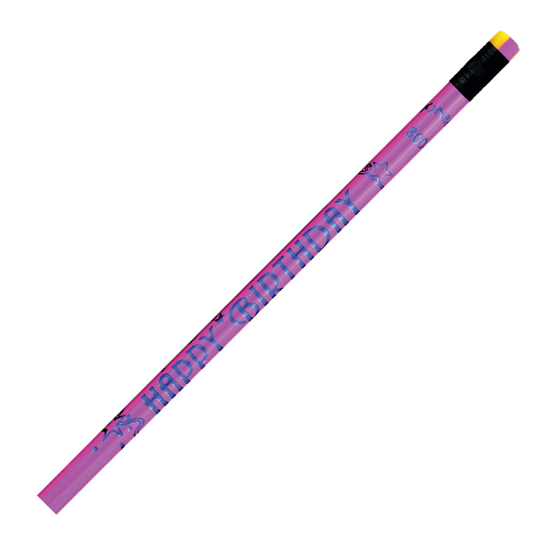 J.R. Moon Pencil Co. Neon Happy Birthday Pencils 12 Per Pack - 12 Packs