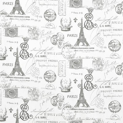 French Stamp Sherbet/Gray Twill