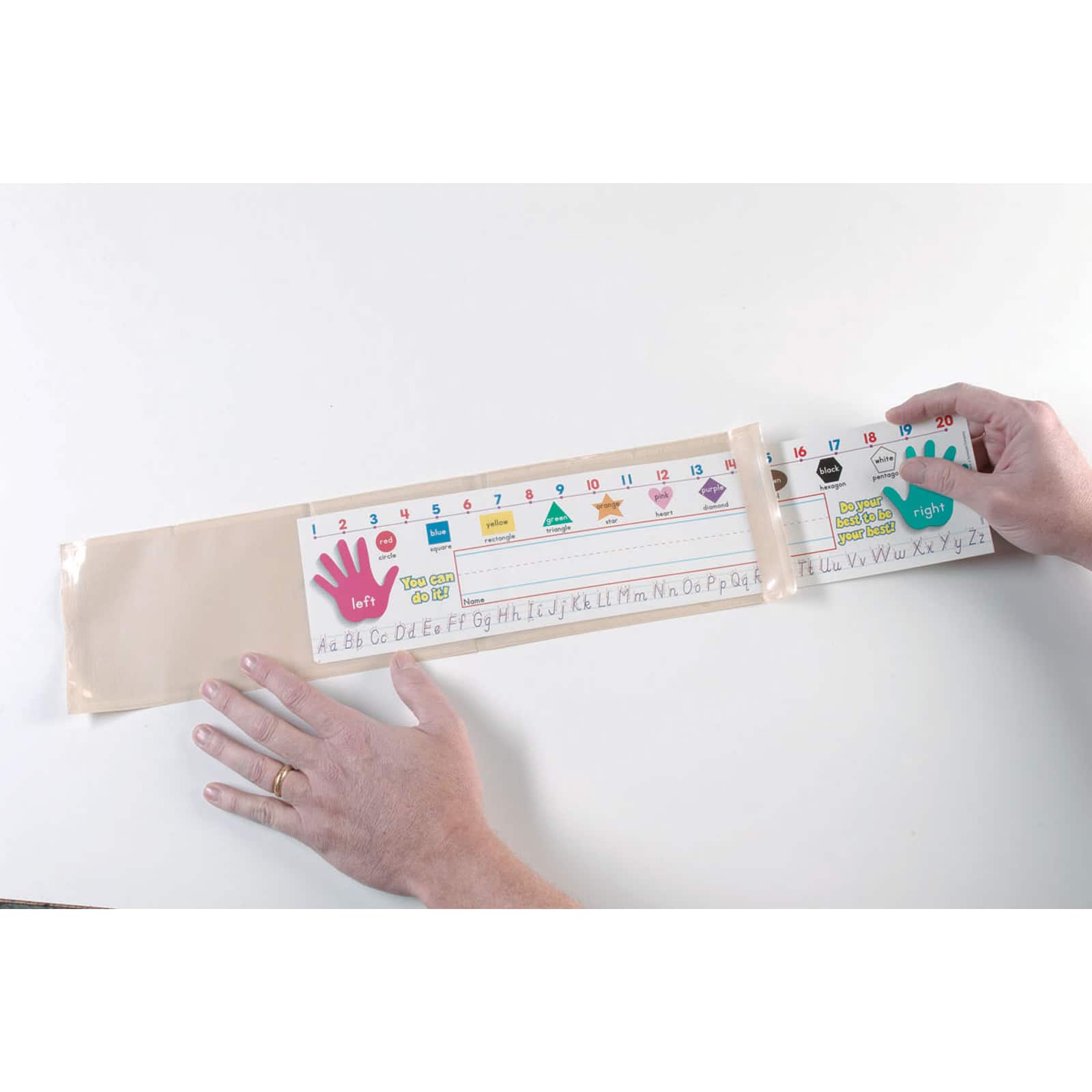 Ashley Productions Name Plate Large Clear Pockets, 2 Packs