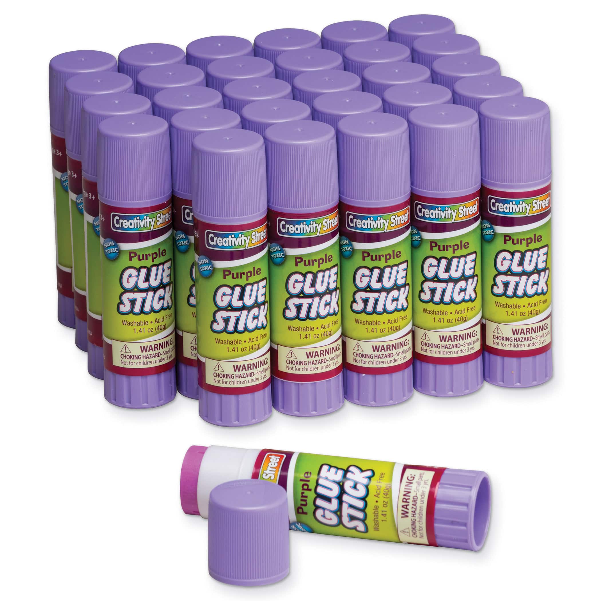 6 Packs: 30 ct. (180 total) Creativity Street® Purple Glue Sticks, 1.41oz.