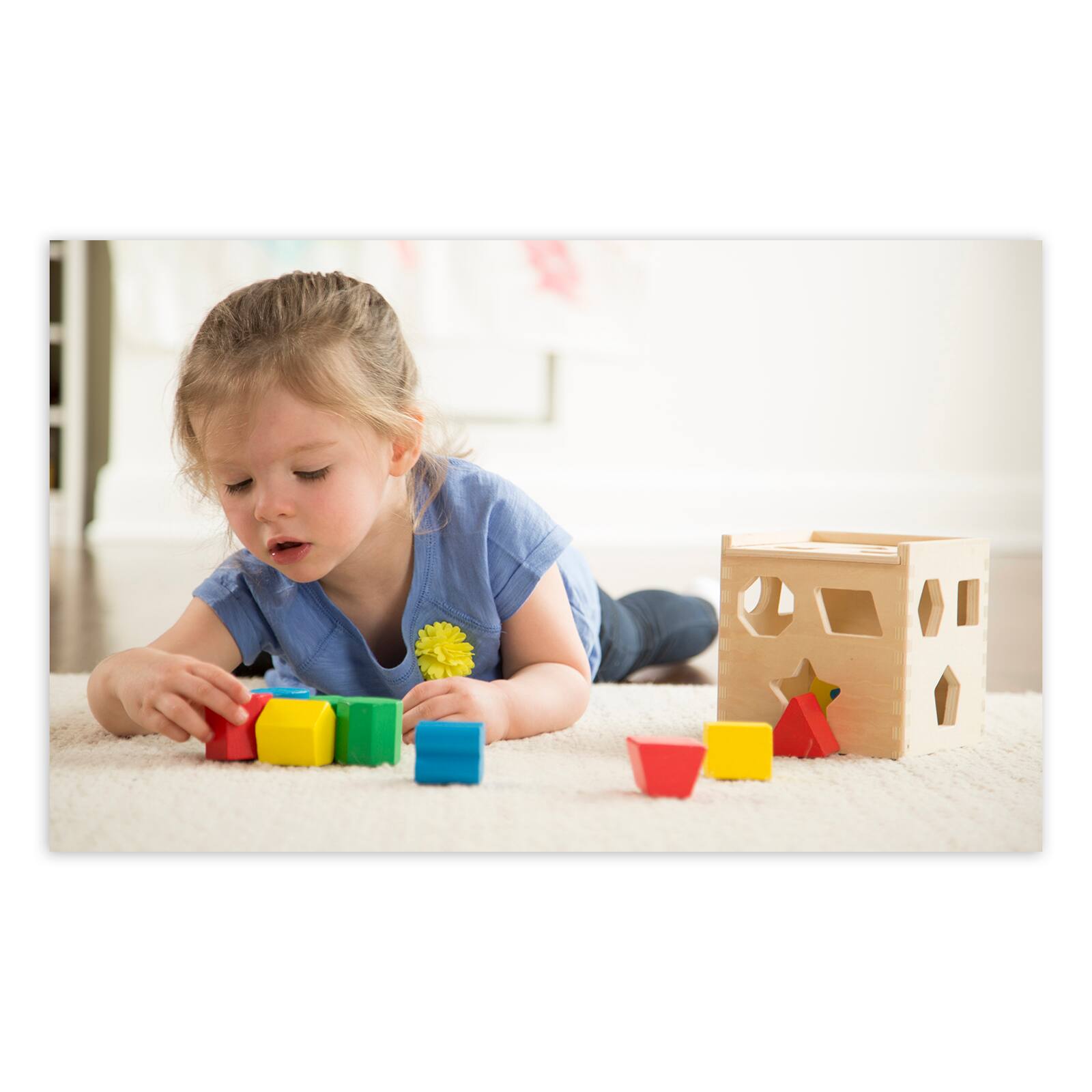 melissa & doug shape sorting cube classic wooden toy
