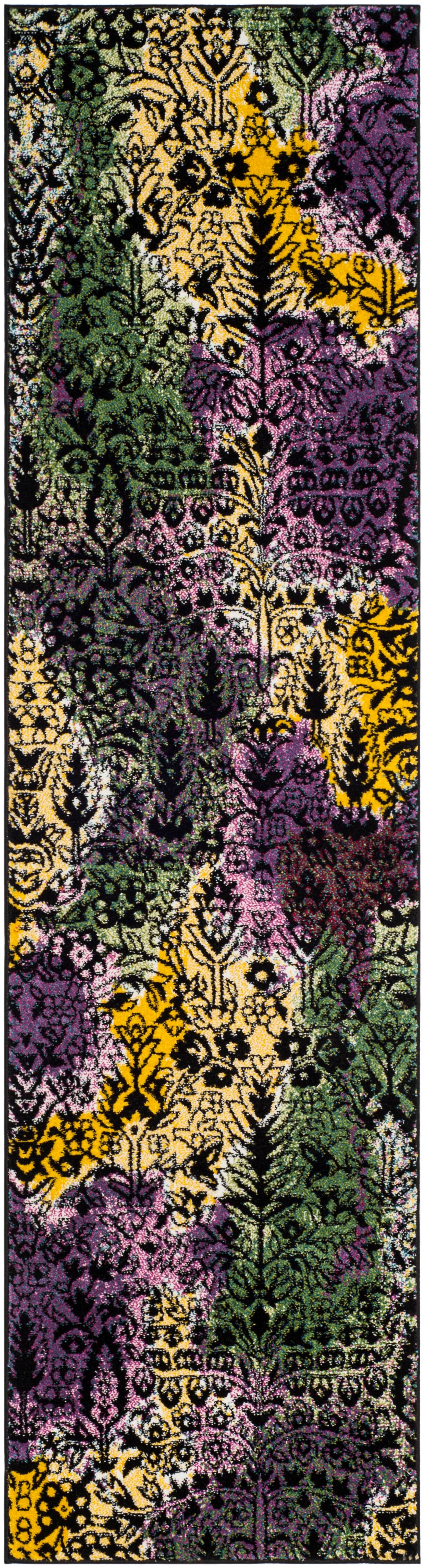 Water Color Boho Tribal 2&#x27;-2&#x22; X 8&#x27; Area Rug