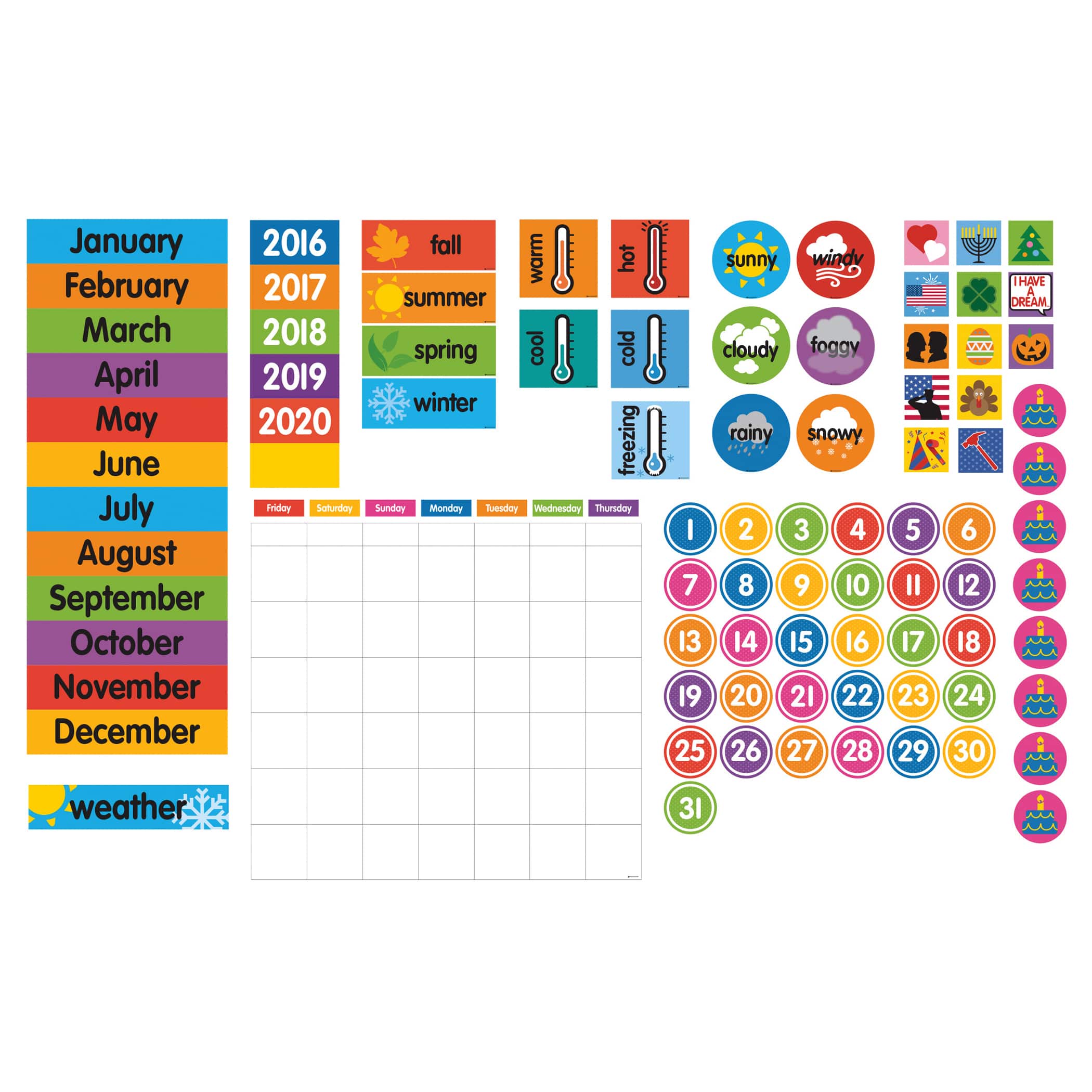 Magnets Tools™ Giant Magnetic Calendar Set