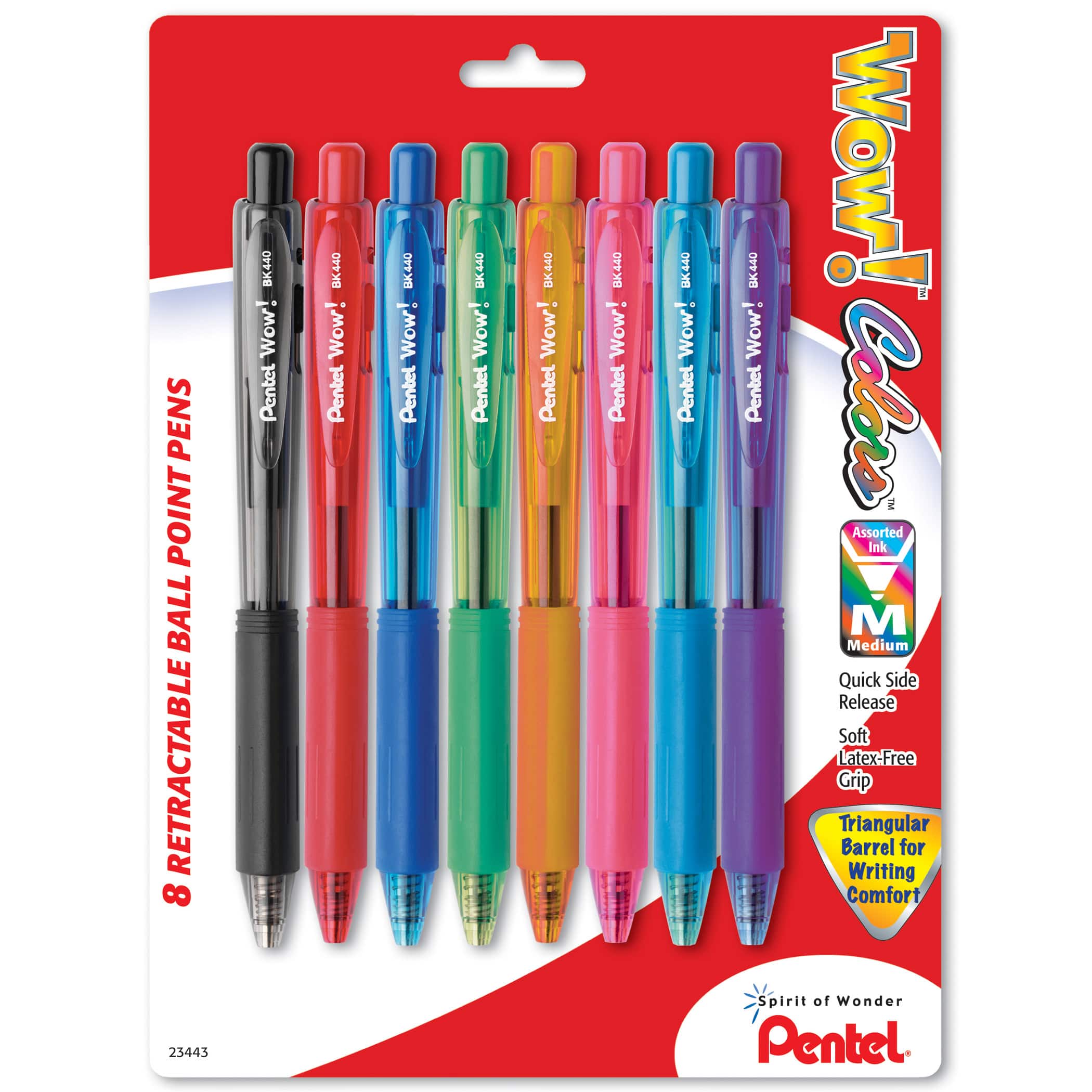 Pentel® WOW!™ Assorted Retractable Ball Point Pens, 8 Per Pack, 6 Packs
