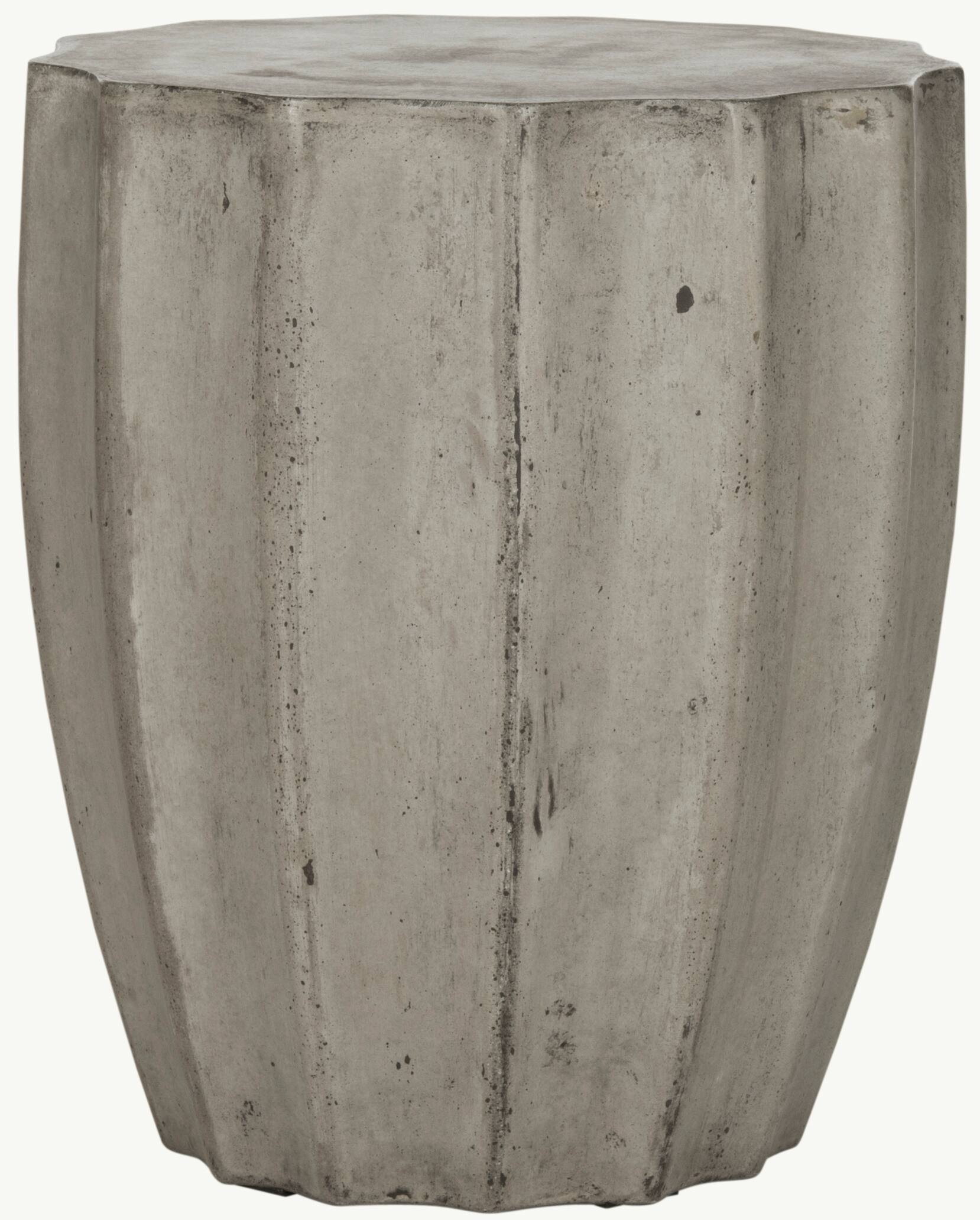 Jaslyn Concrete Stool in Dark Grey