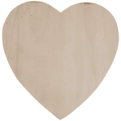 8 Pack: 9 inch Heart Wood Plaque by ArtMinds