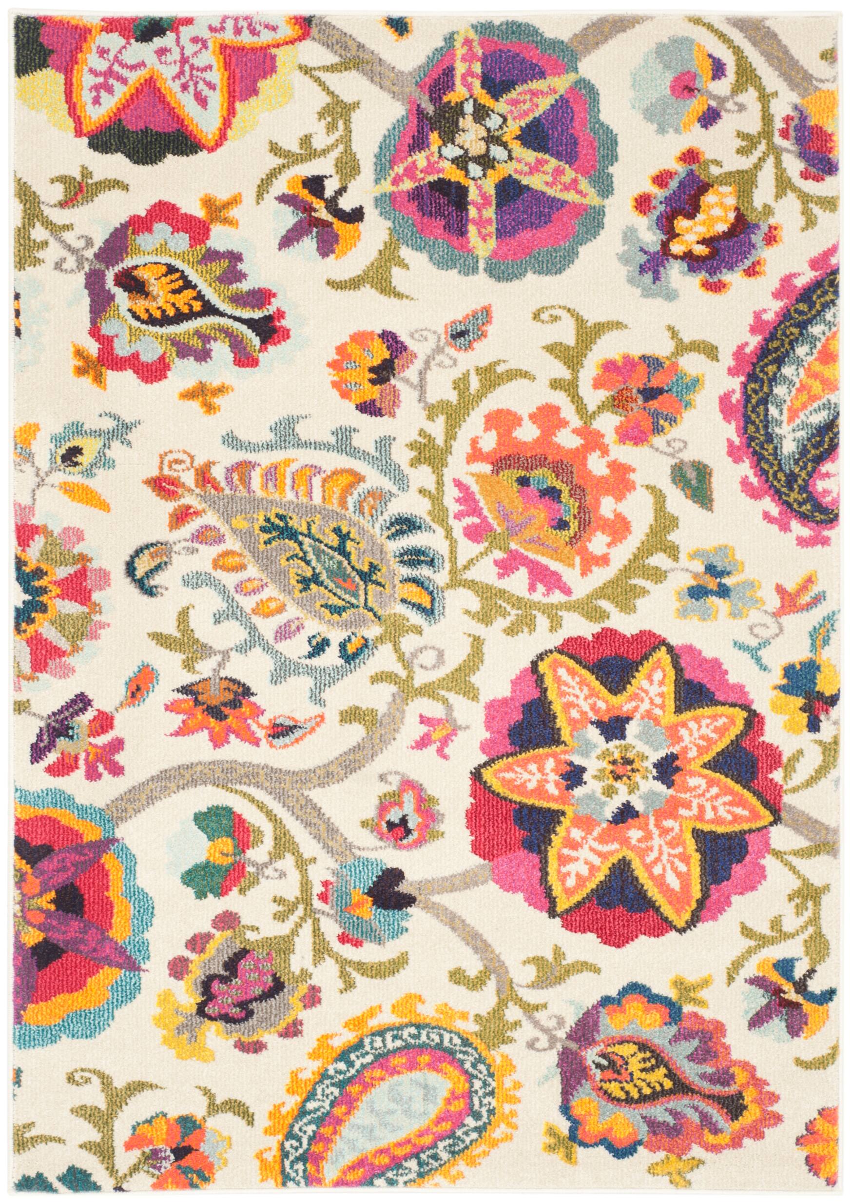 Monaco Boho Floral 2'-2" X 4' Area Rug