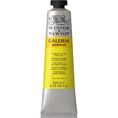 Winsor & Newton Mars Black Galeria Acrylic Paint 200ml Tube 200-ml