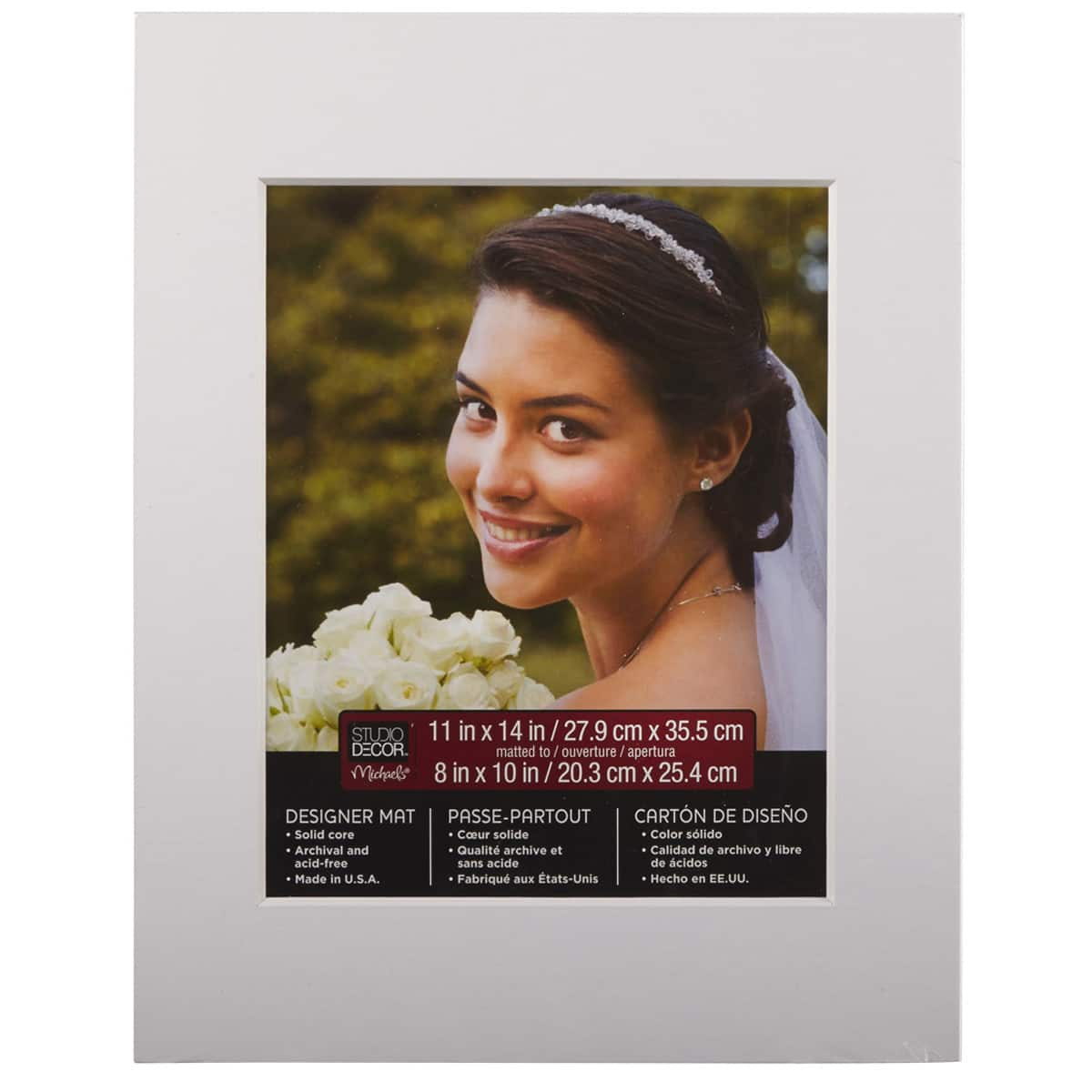 Framatic Metro White 11x14 Frame w/ 8x10 Mat