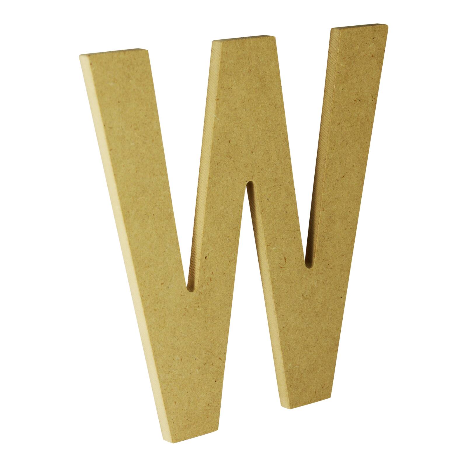 5 Unfinished Wood Letter by Make Market | Alphabet W | 5 in