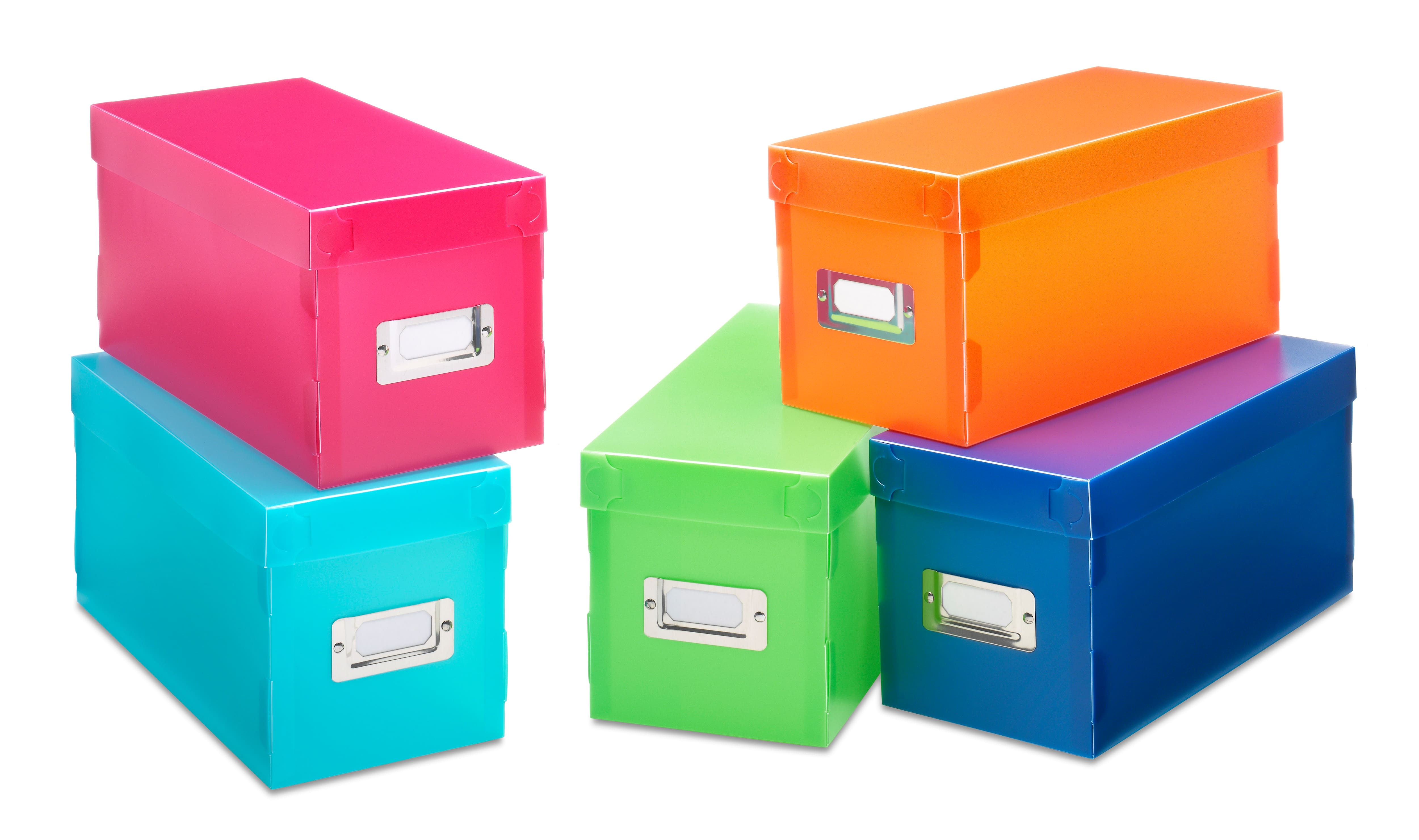 Whitmor Storage Boxes - Plastic Document Box - Set of Five - Yahoo