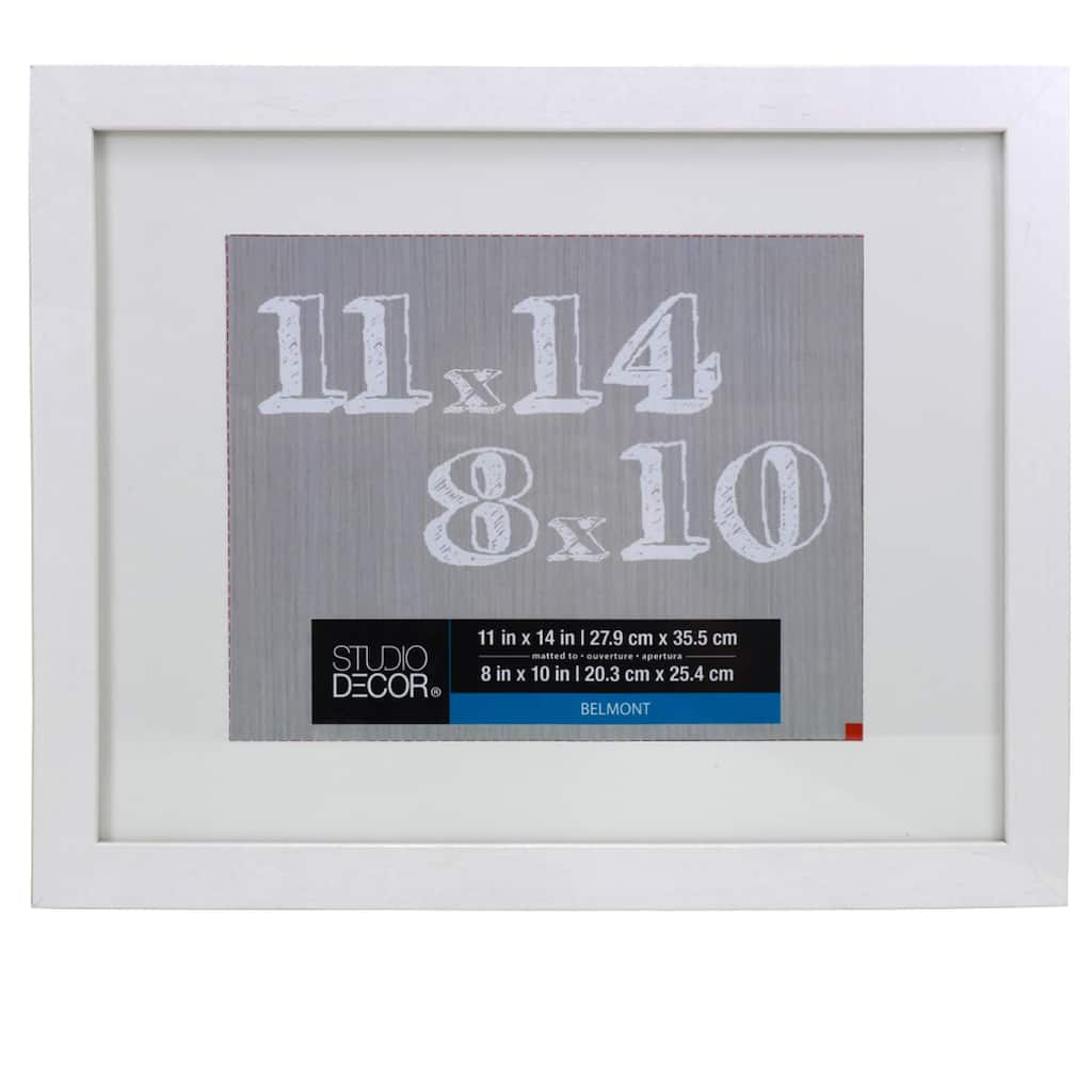 Shop for the White Belmont Frame With Mat By Studio Décor® at Michaels