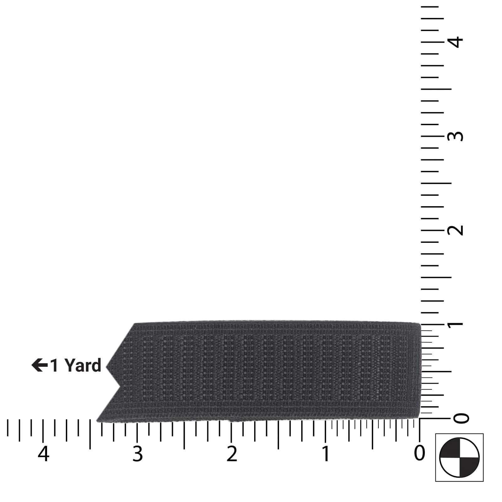 Black Non-Roll Elastic By Loops & Threads®