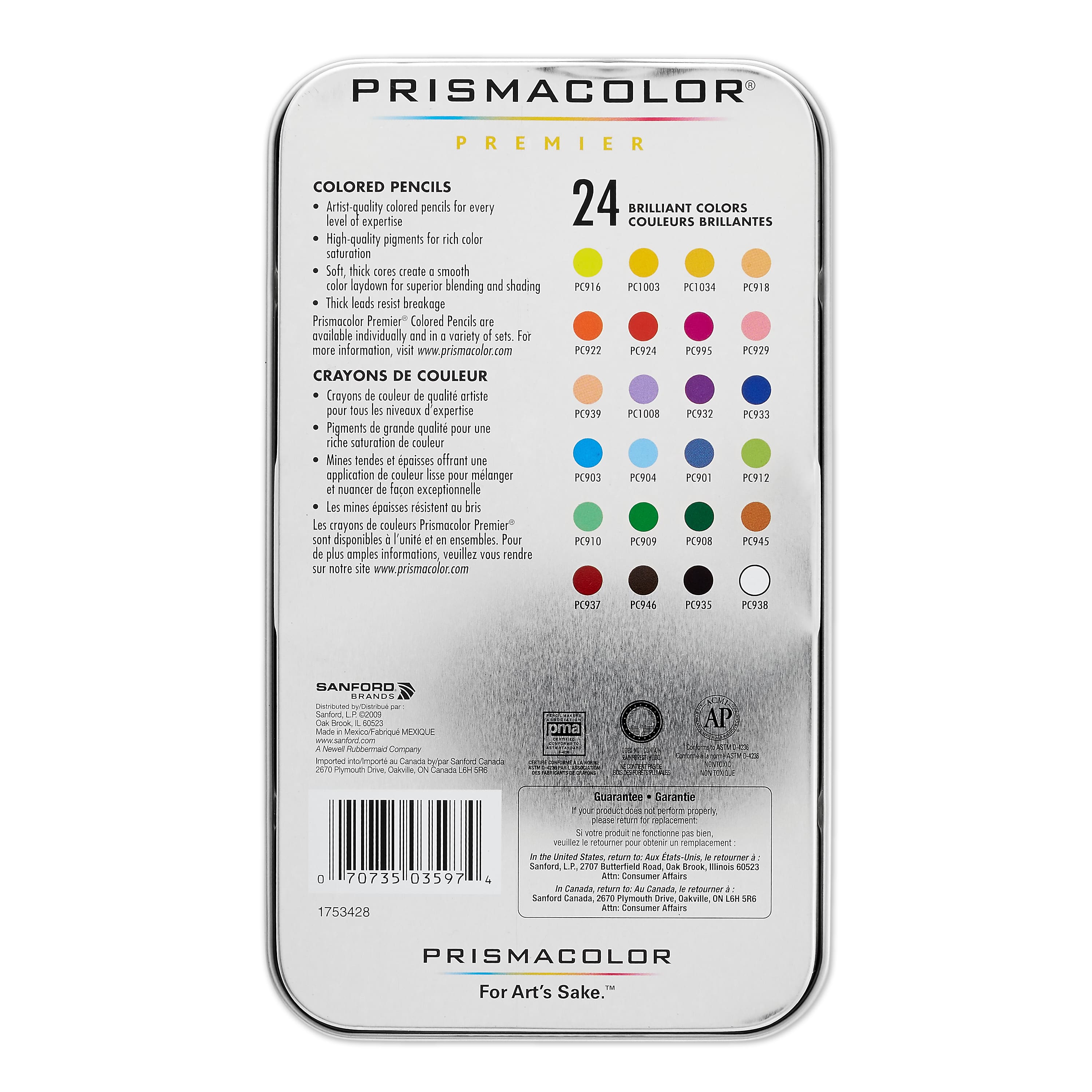 Prismacolor Premier Colored Pencils, Soft Core, 24 Pack