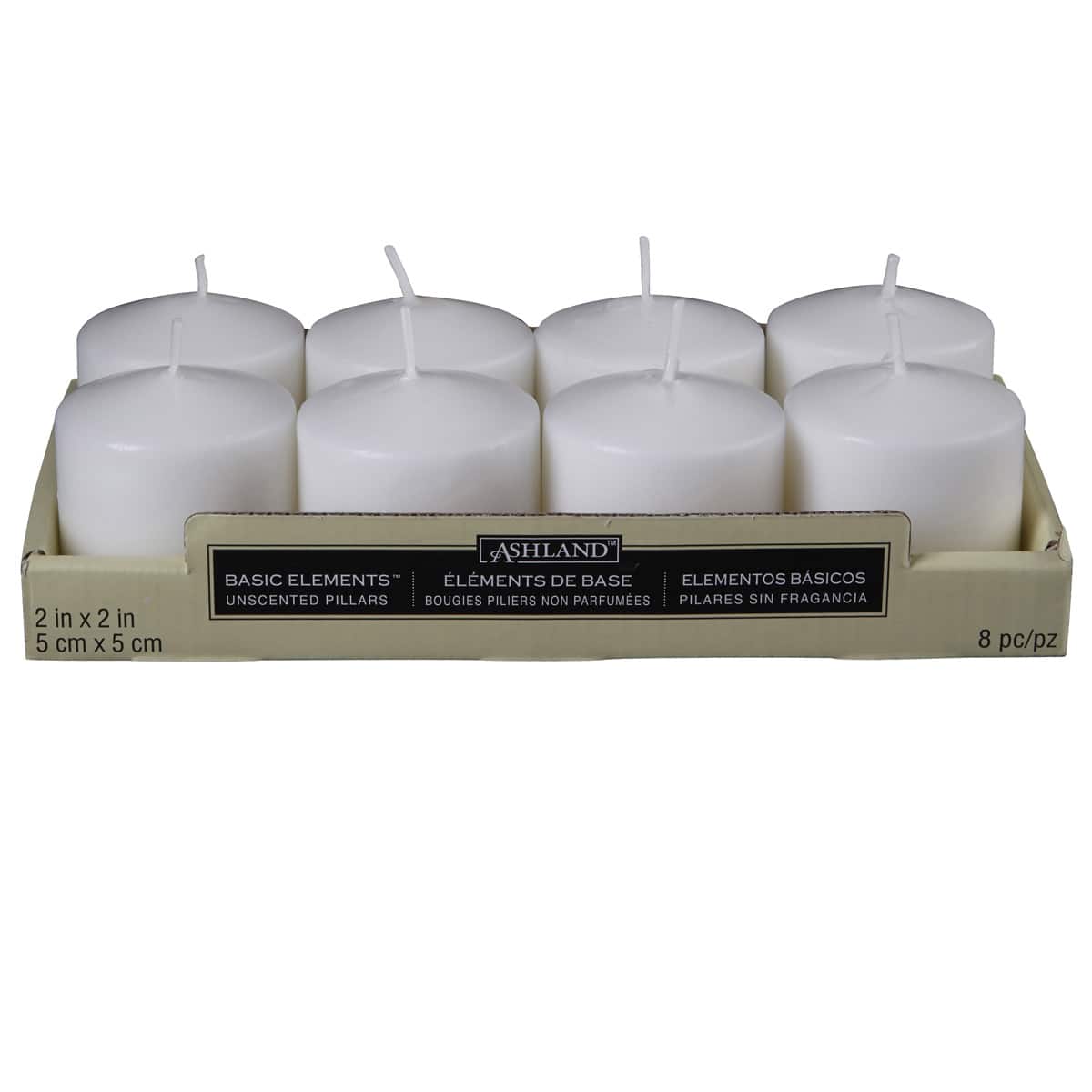 2" White Pillar Candles, 8ct. by Ashland®