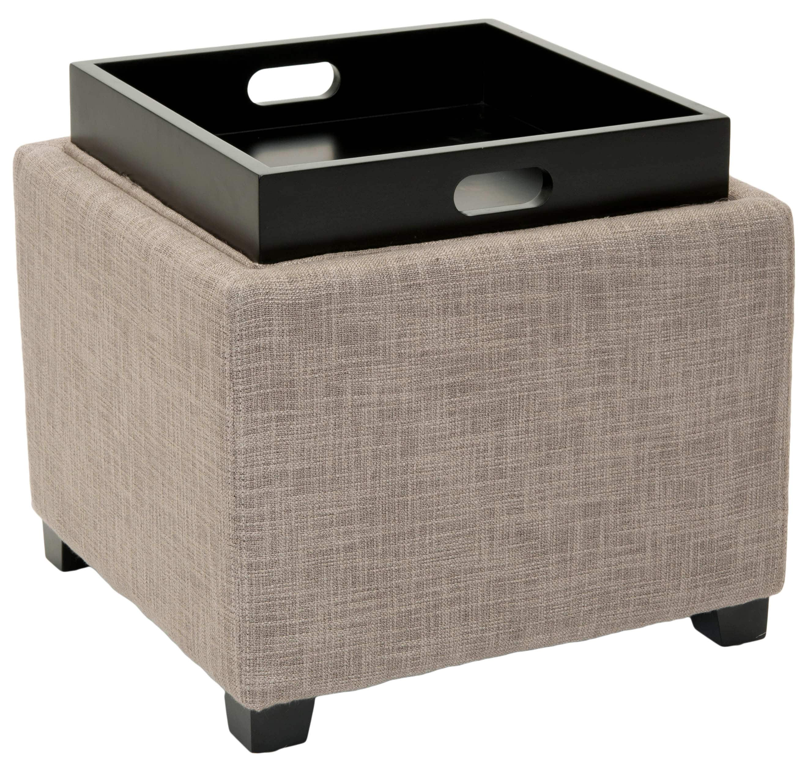 Harrison Single Tray Ottoman in Grey | Ottomans & Benches | Michaels