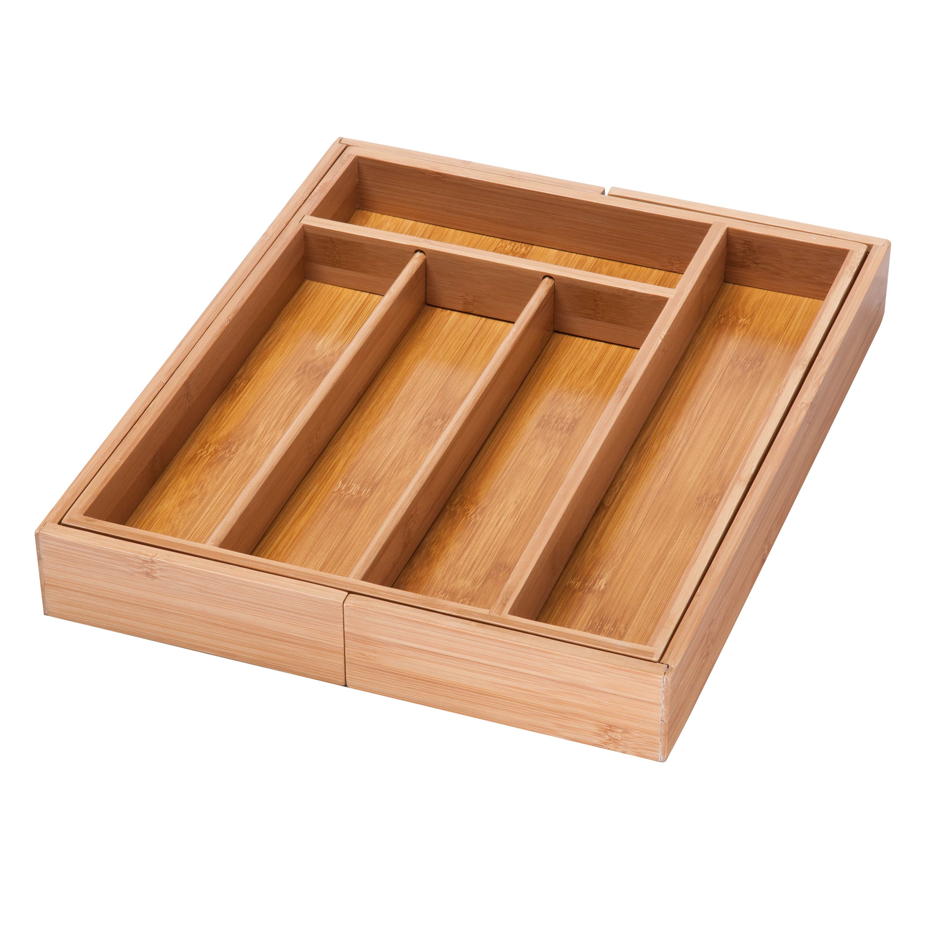 6 Pack: Honey Can Do Bamboo Expandable Cutlery Tray