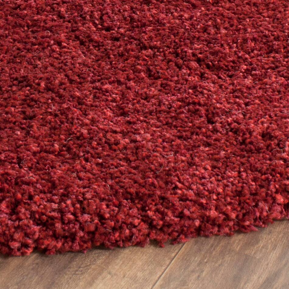 California Solid Shag 4&#x27; X 4&#x27; Round Area Rug