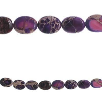 Amethyst Dyed Serpentine Jasper Oval Beads, 16mm by Bead Landing™ image