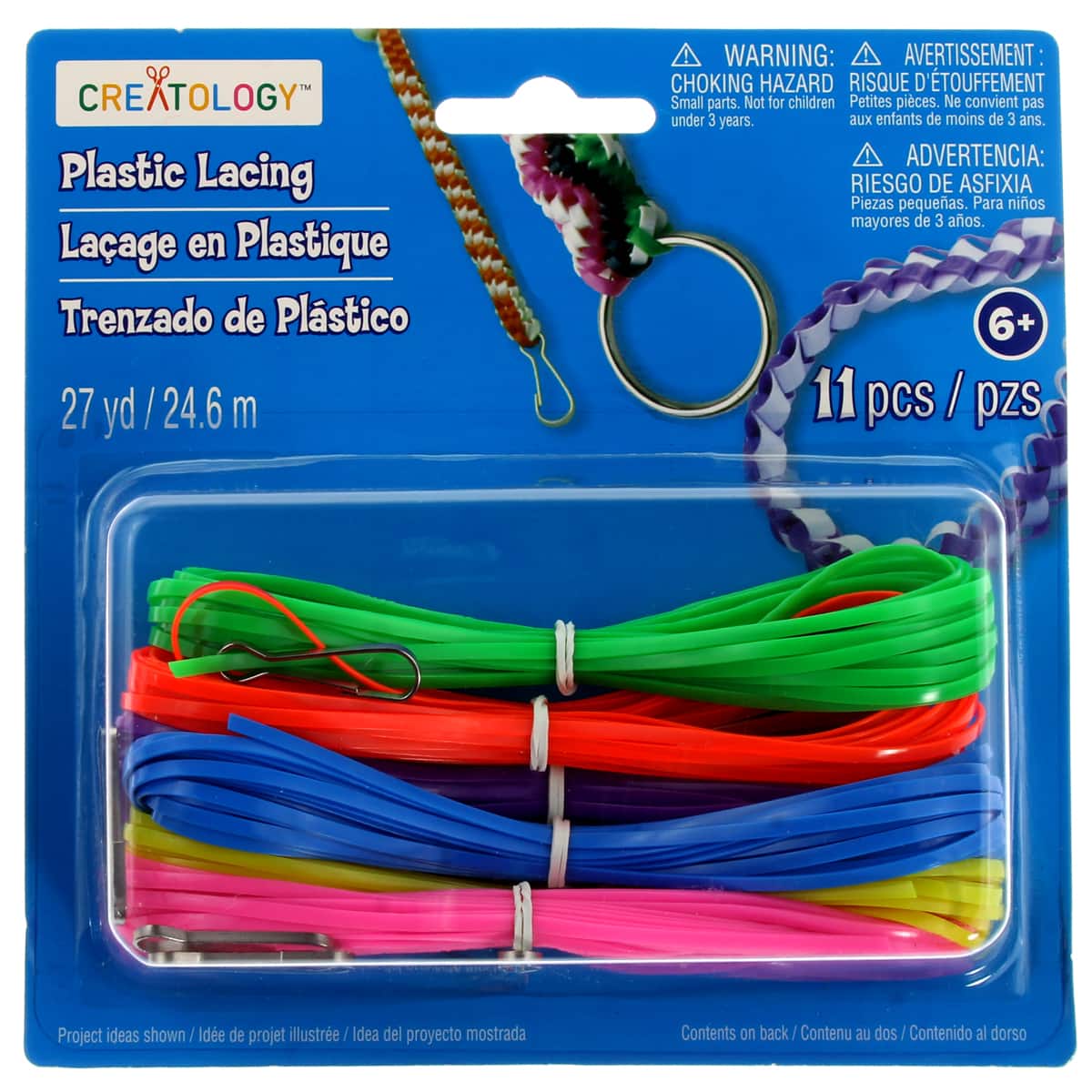 Lanyard String Kit, 6Pack Plastic Lacing Cord Gimp String Lanyard