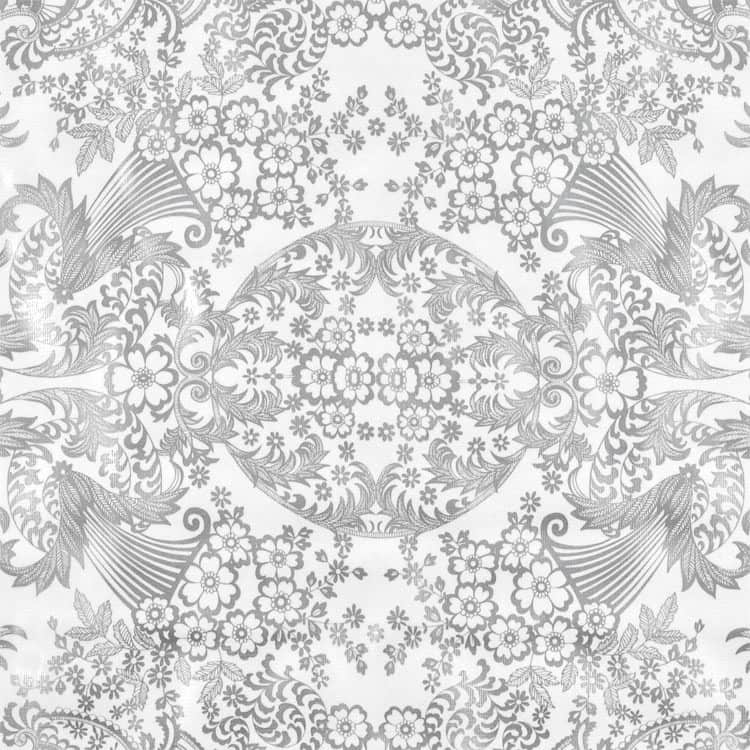 Silver Paradise Lace Oilcloth