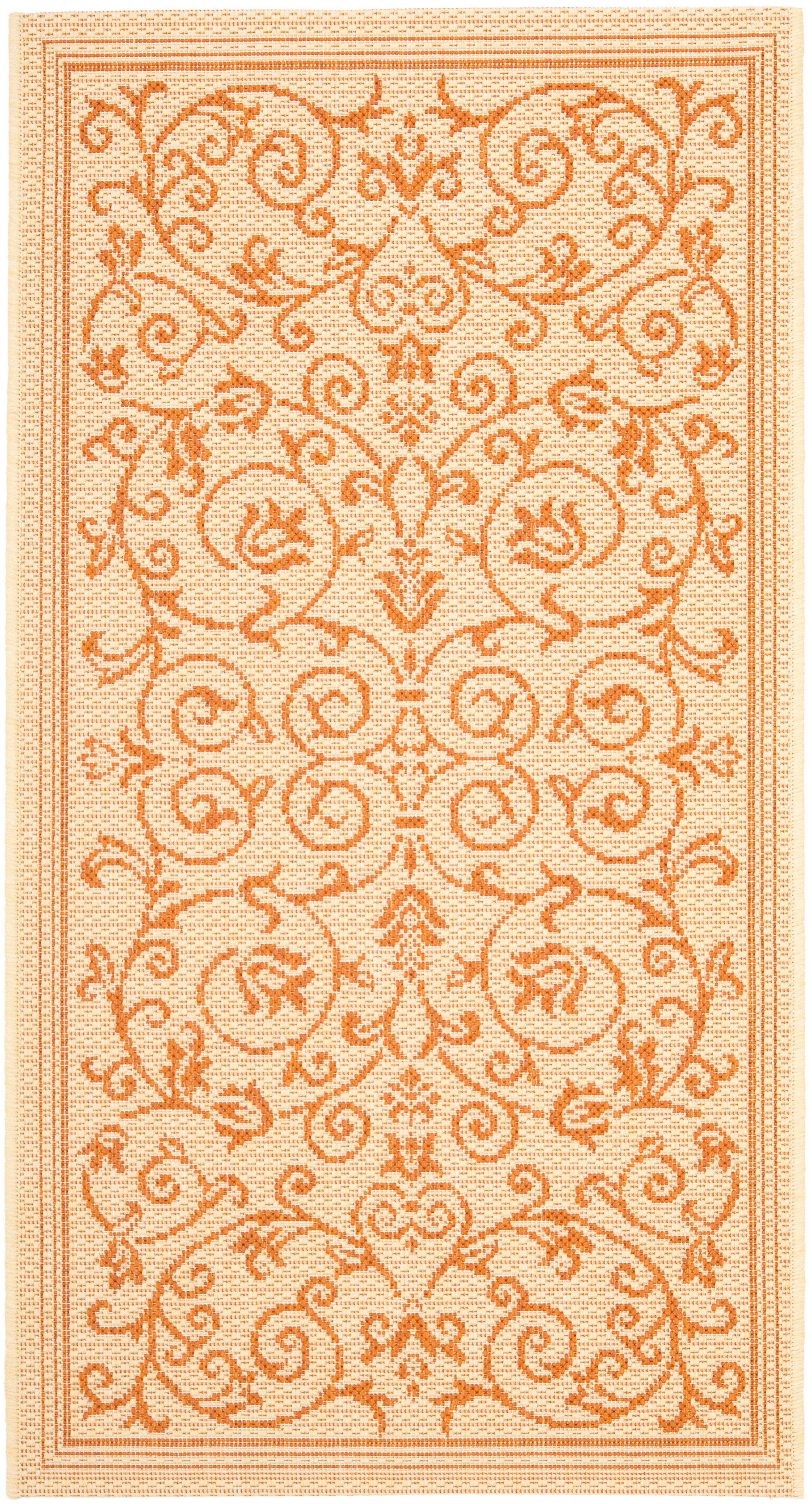 Courtyard Floral Scroll 2'-7" X 5' Runner