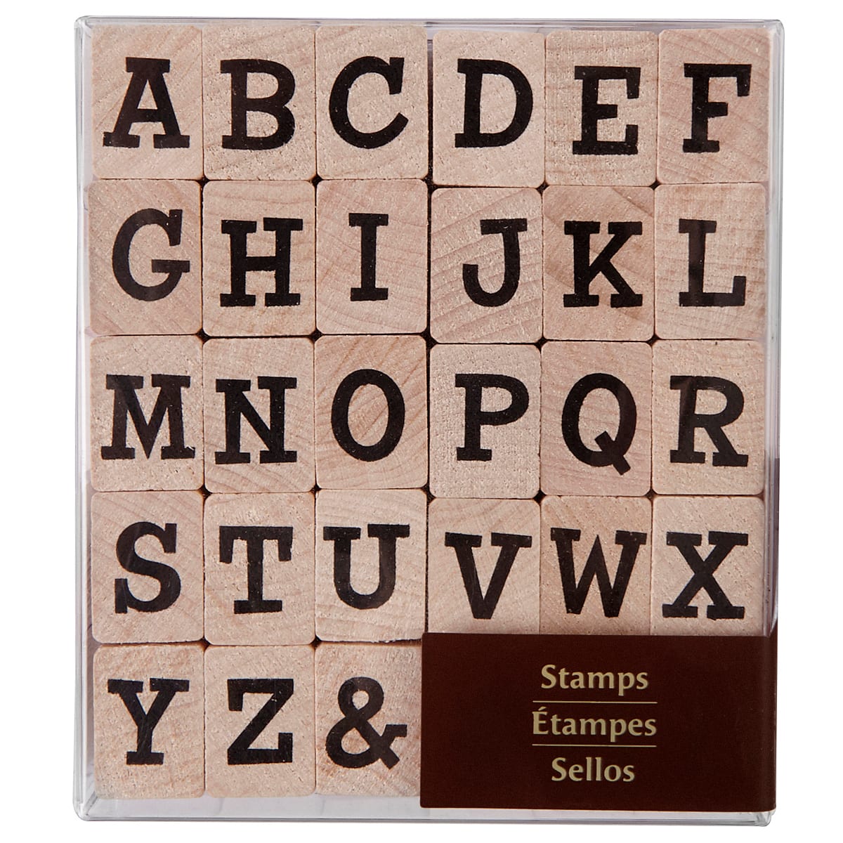 6 Pack: Large Uppercase Alphabet Wood Stamp Set by Recollections™