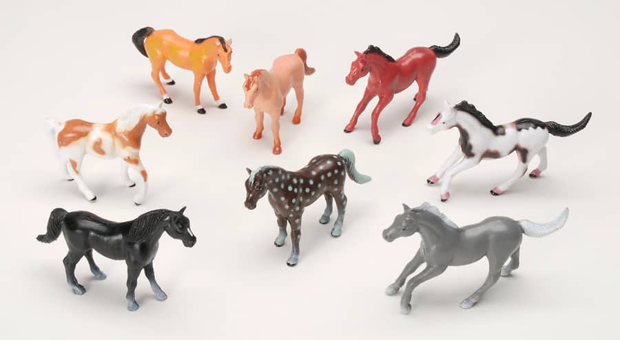 mini plastic horses