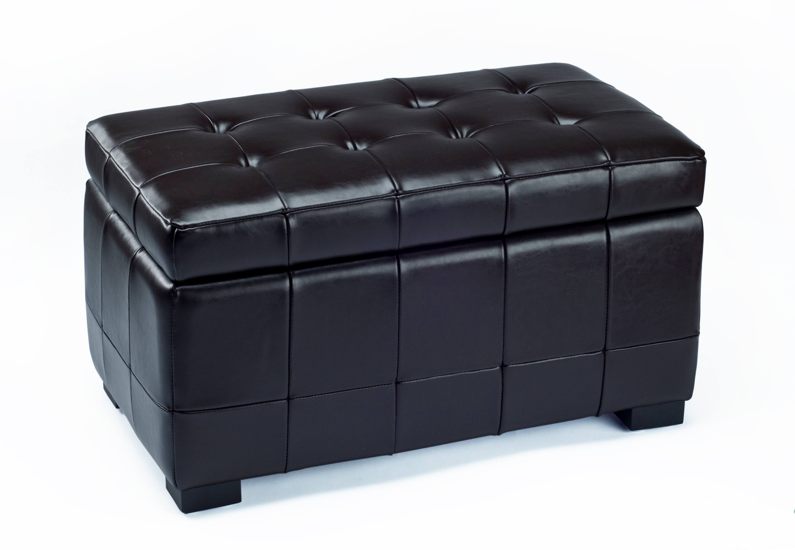 Manhattan Small Storage Ottoman in Brown