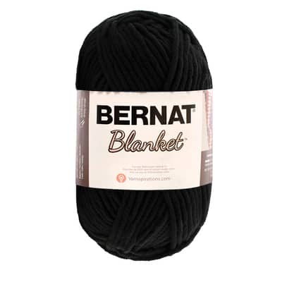Bernat Blanket Extra - Yarn, black. Colour: black