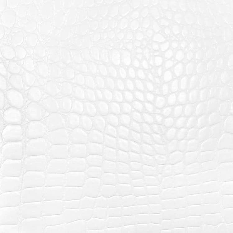 Alligator Faux Leather Vinyl, Marshmallow White