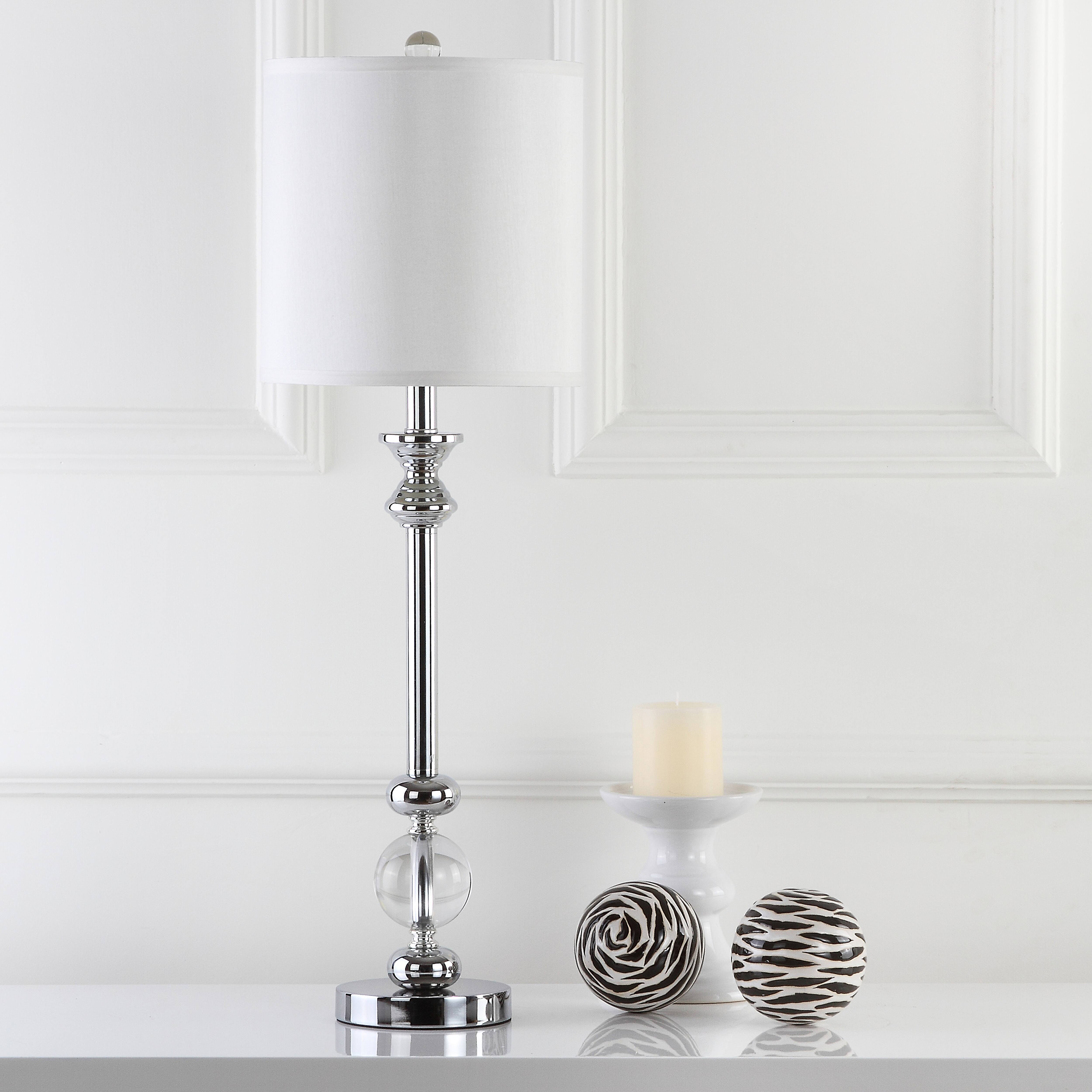 Erica Crystal Candlestick Lamp Set in Crystal