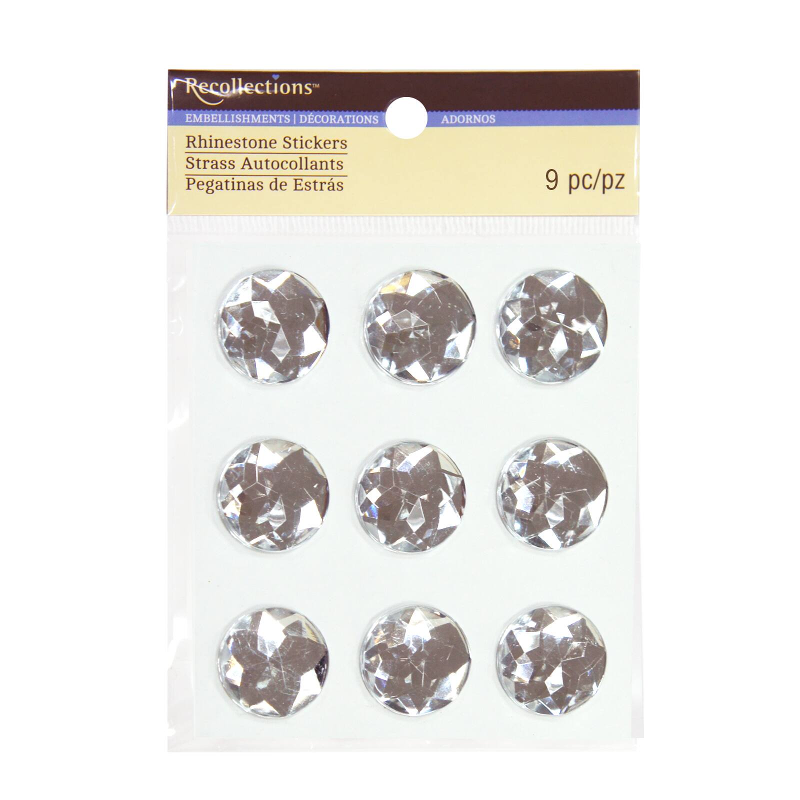 Shop for the Clear Round Rhinestone Stickers by Recollections™ at Michaels