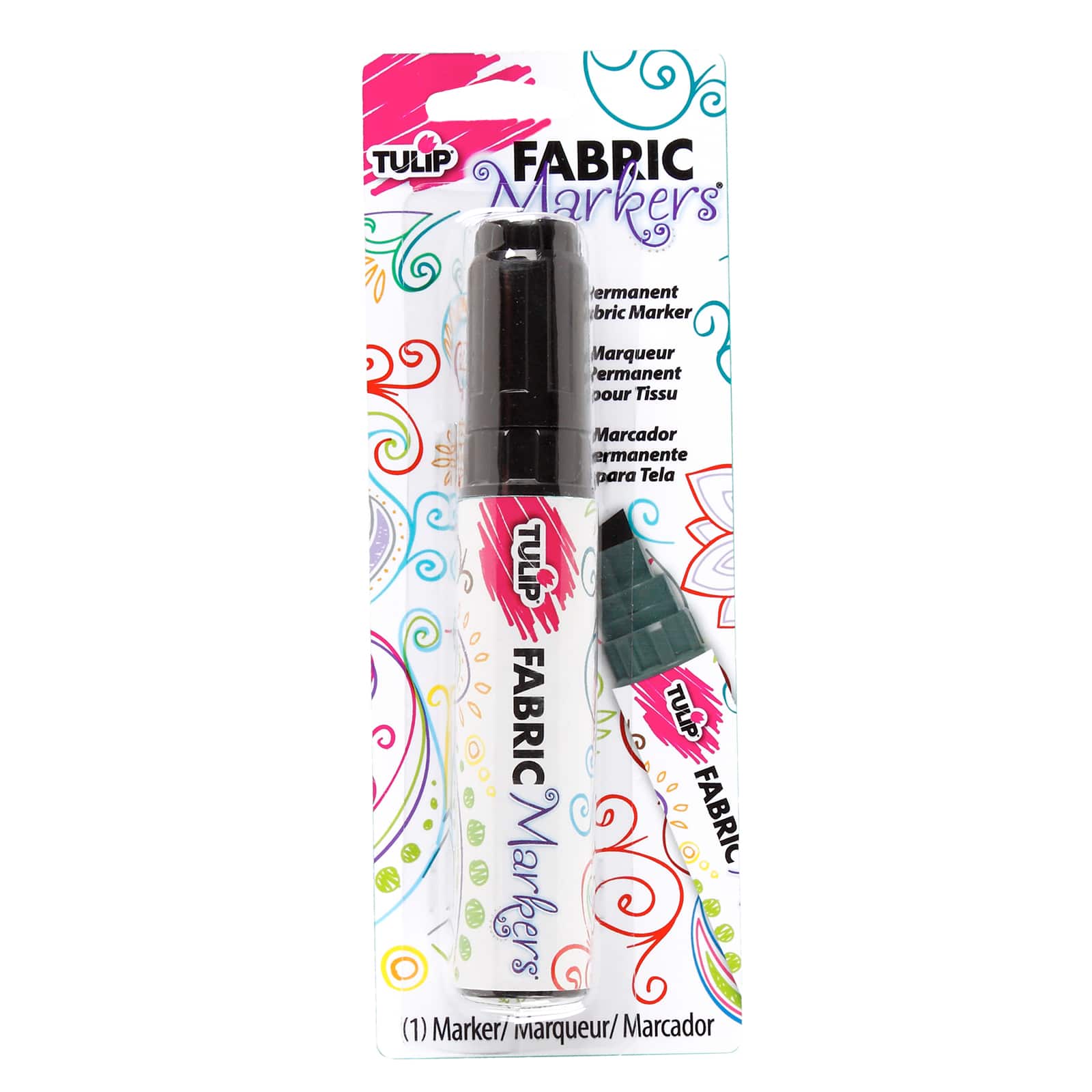 Purchase The Tulip Permanent Fabric Markers Black Jumbo Chisel Tip At Michaels