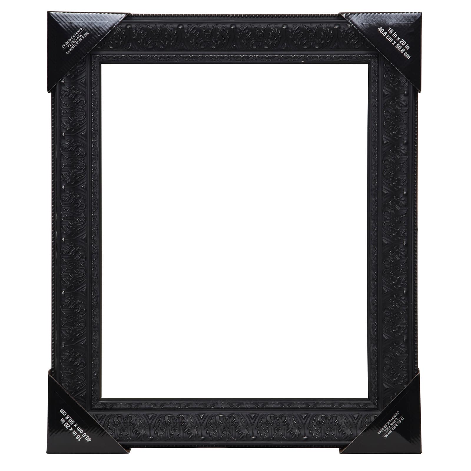 6 Pack: Blackwashed Wide 16&#x22; x 20&#x22; Open Back Frame by Studio D&#xE9;cor&#xAE;