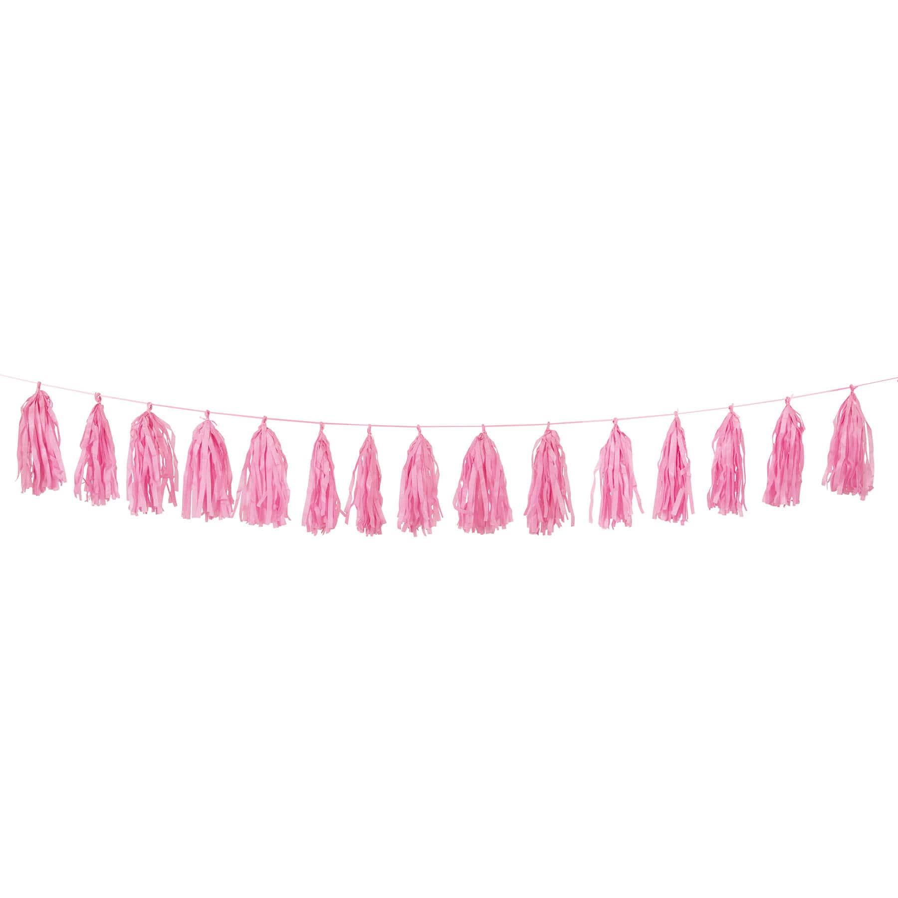 pink tassel garland
