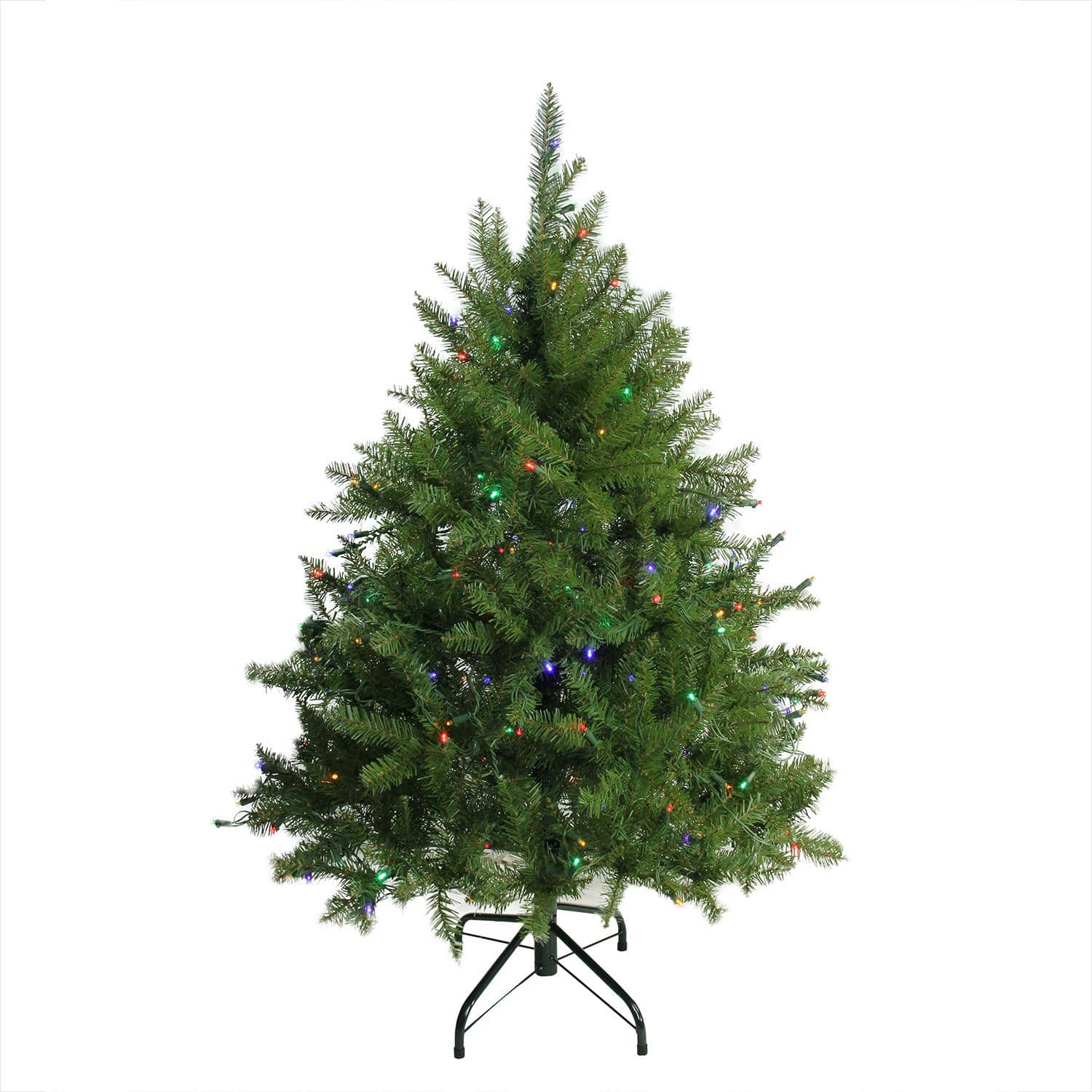 4&#x27; Pre-Lit Northern Pine Full Artificial Christmas Tree - Multi-Color Lights