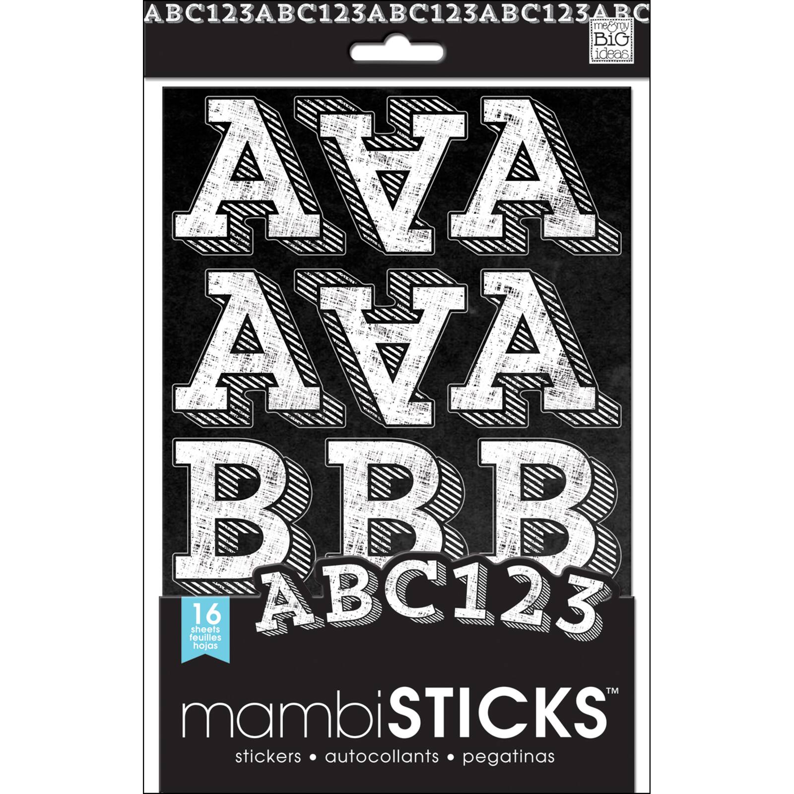 alphabet mambisticks chalkboard