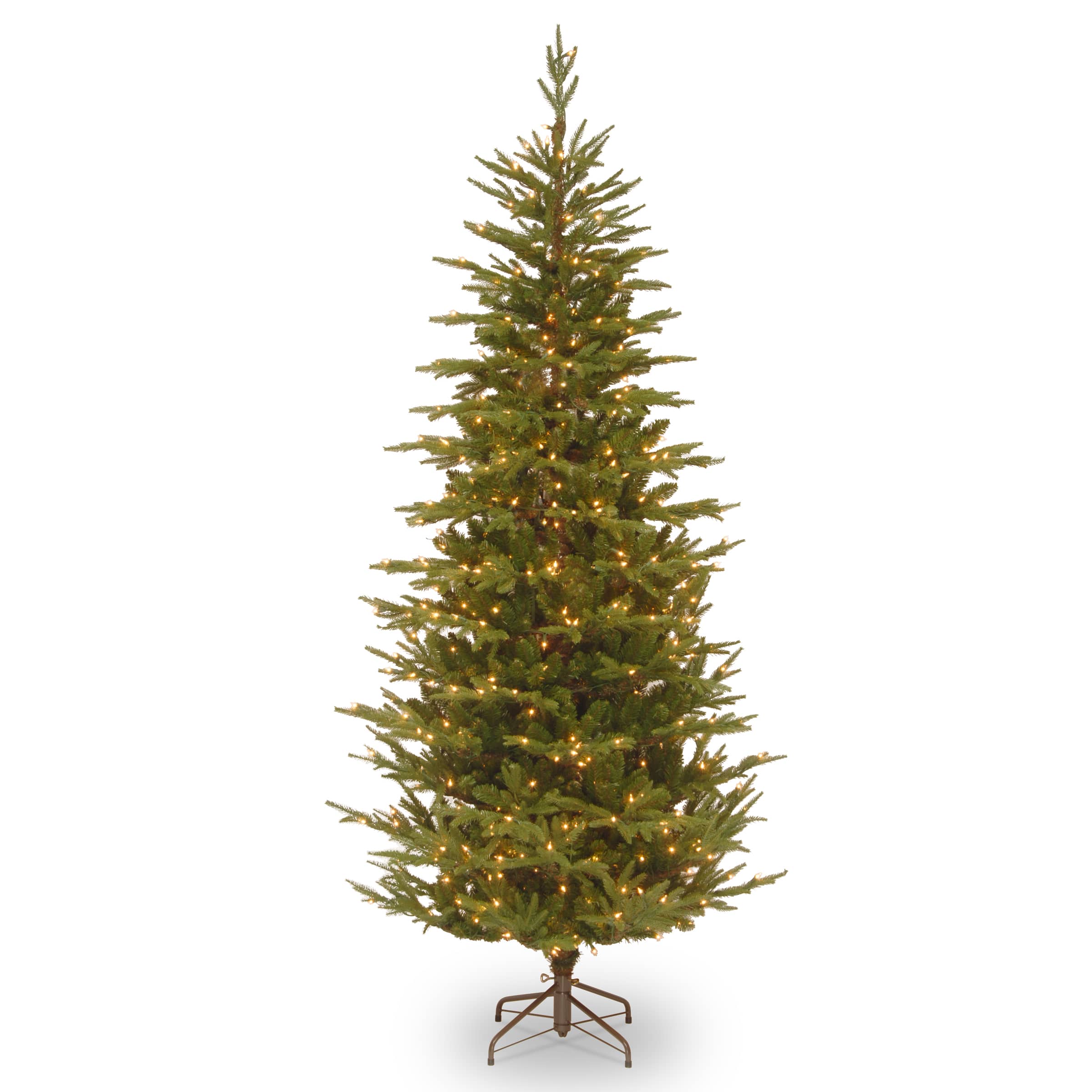 7.5 ft. Pre-Lit Frasier Grande Slim Artificial Christmas Tree, Clear Lights