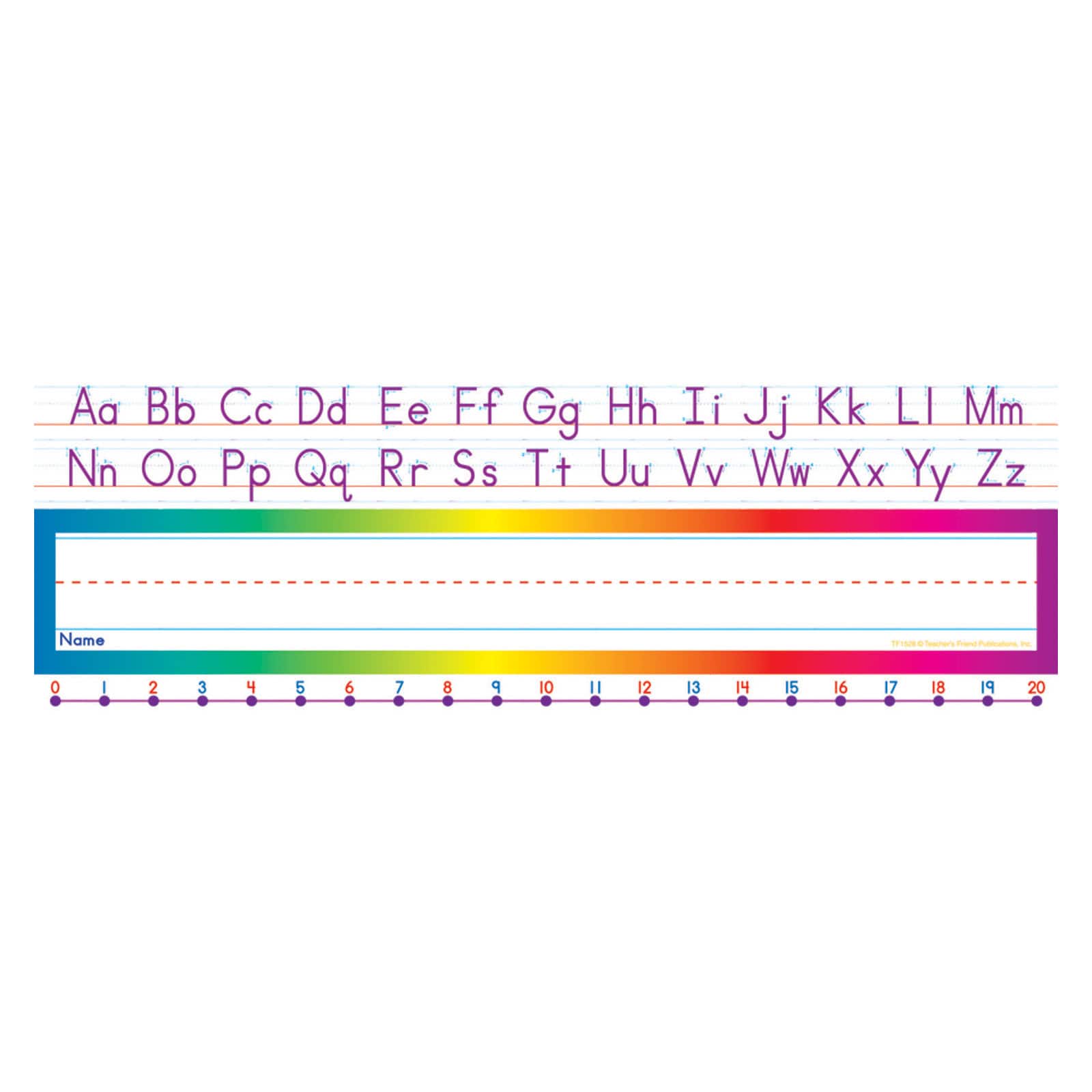 Alphabet & Number Line Standard Name Plates