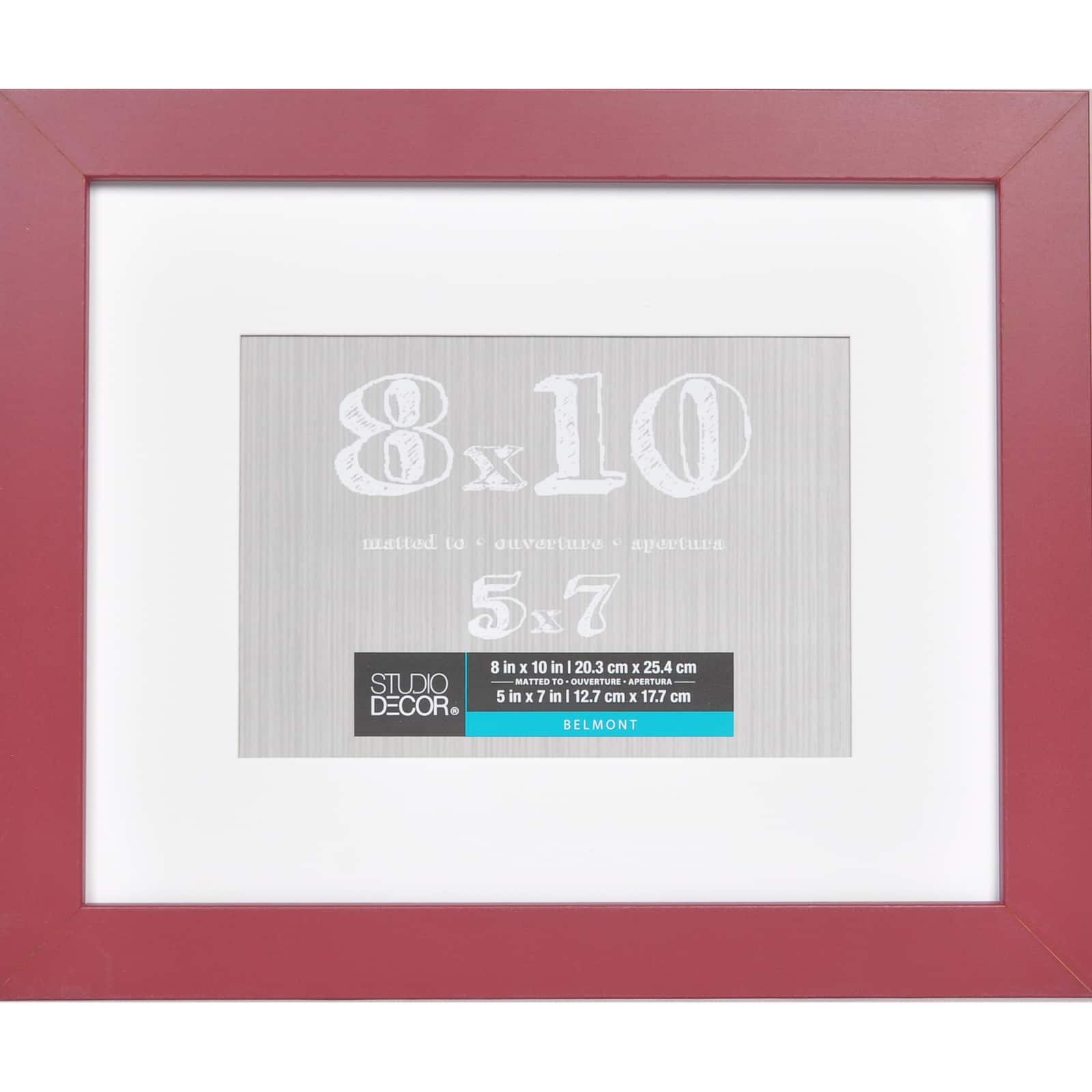 Dark Red Belmont Frame with Mat by Studio D&#xE9;cor&#xAE;