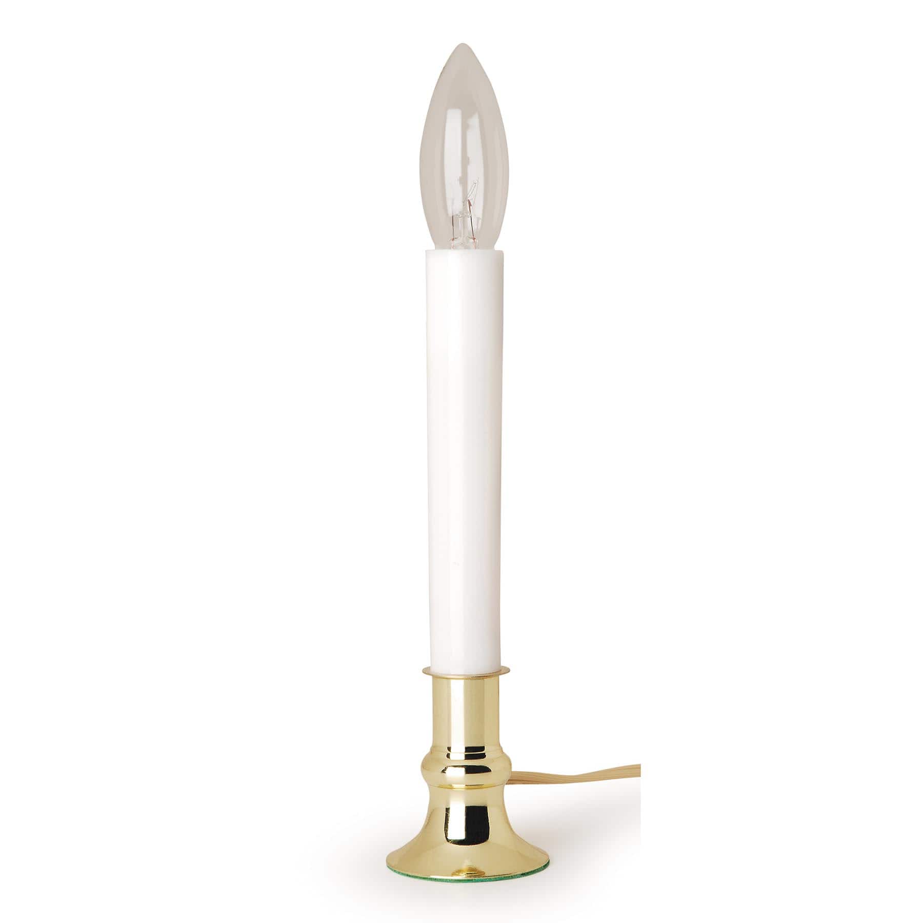 6 Brass Plated Electric Window Candle Lamp Light Automatic On Off Dusk Dawn Base 