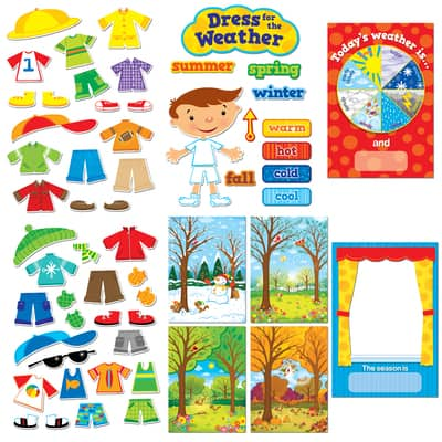 Creative Teaching Press® Bulletin Board Set, Dress for the Weather ...