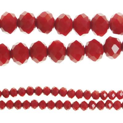 Red Faceted Glass Rondelle Beads, 8mm by Bead Landing™ | Michaels